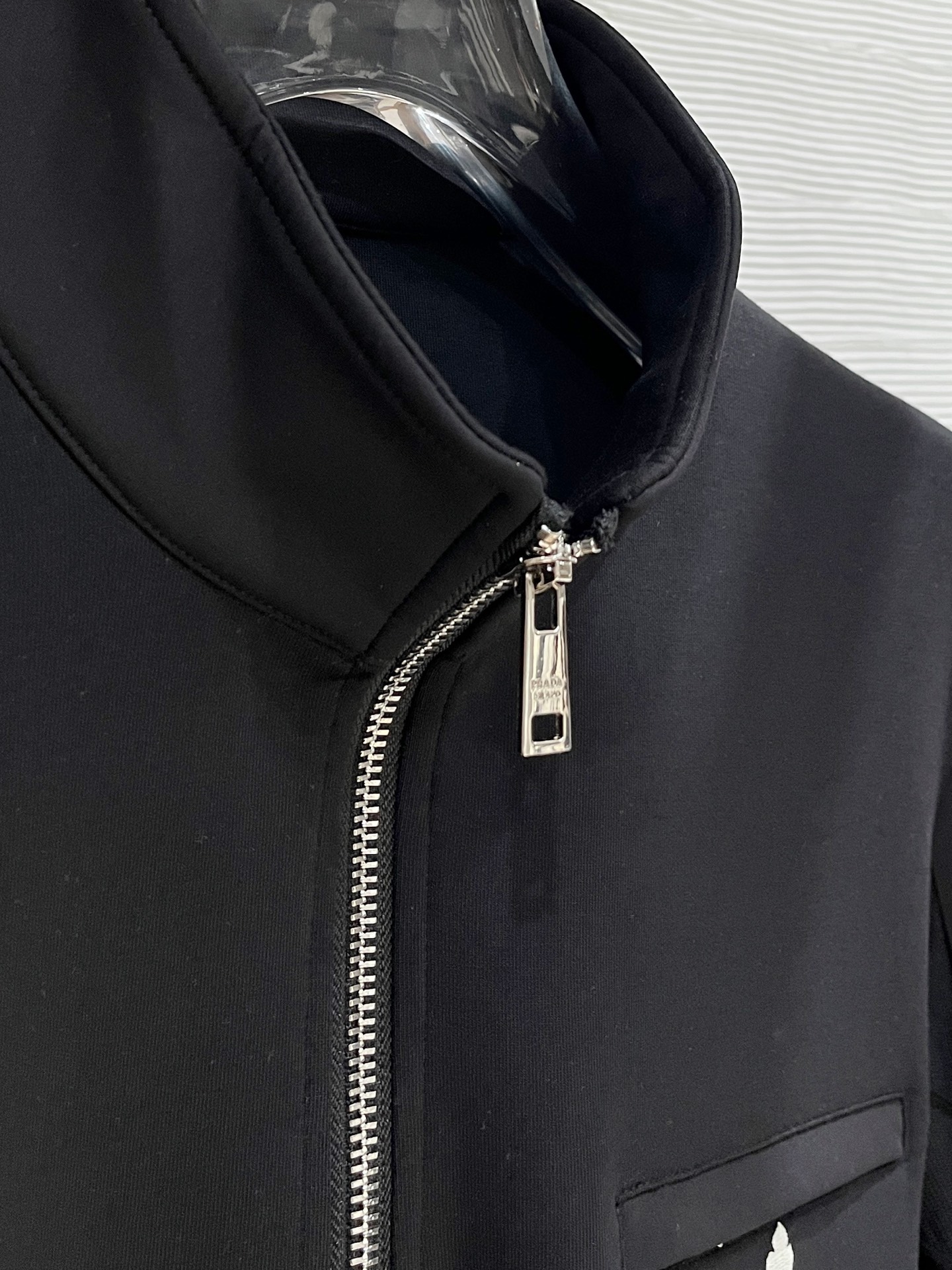 Prada Hoodie Wool Black Slim Fit M-l-xl