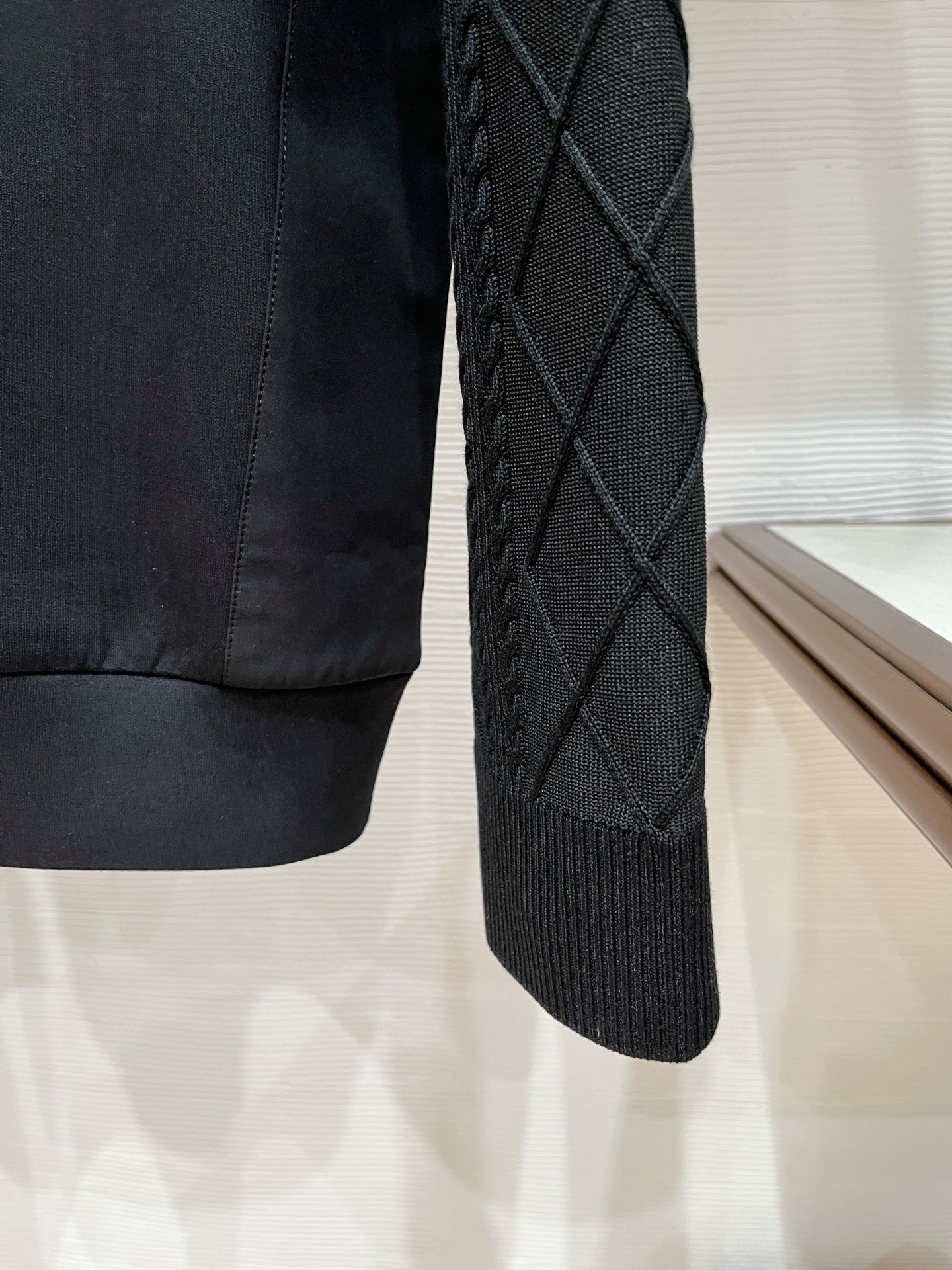 Prada Hoodie Wool Black Slim Fit M-l-xl