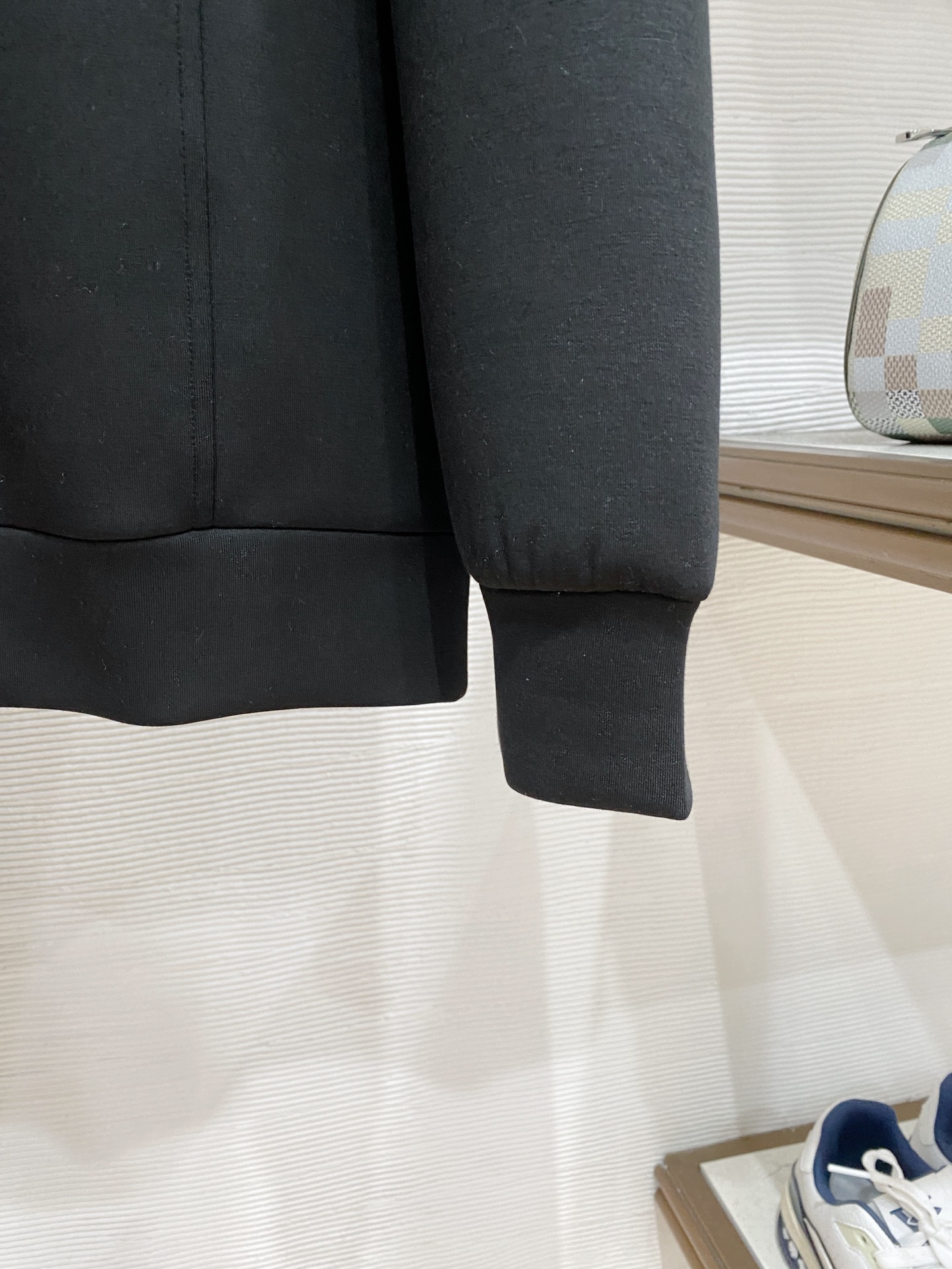 Moncler Hoodie Wool Black Slim Fit M-l-xl