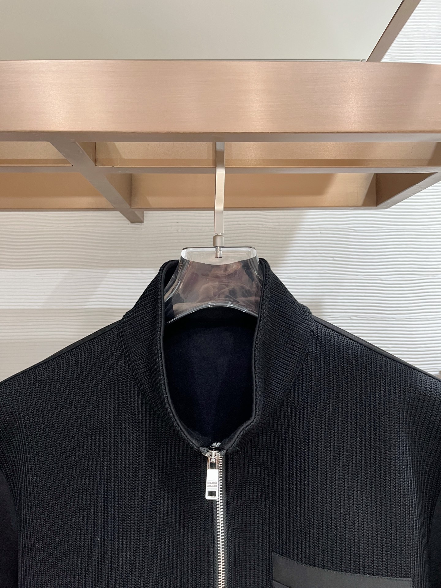 Prada Hoodie Wool Black Slim Fit M-l-xl