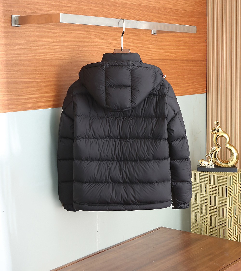 Moncler Couple Down Jacket Goose Down Black Hooded S-m-xl