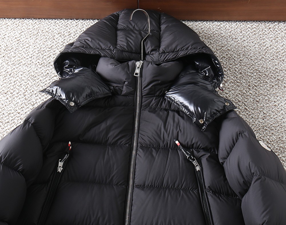 Moncler Couple Down Jacket Goose Down Black Hooded S-m-xl
