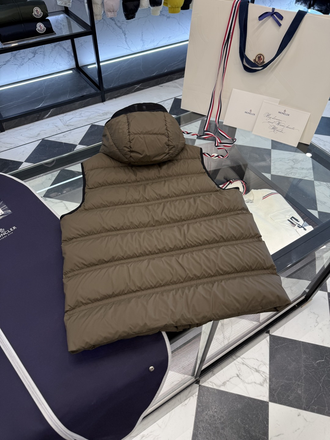 Moncler Male Down Vest Hooded M-l