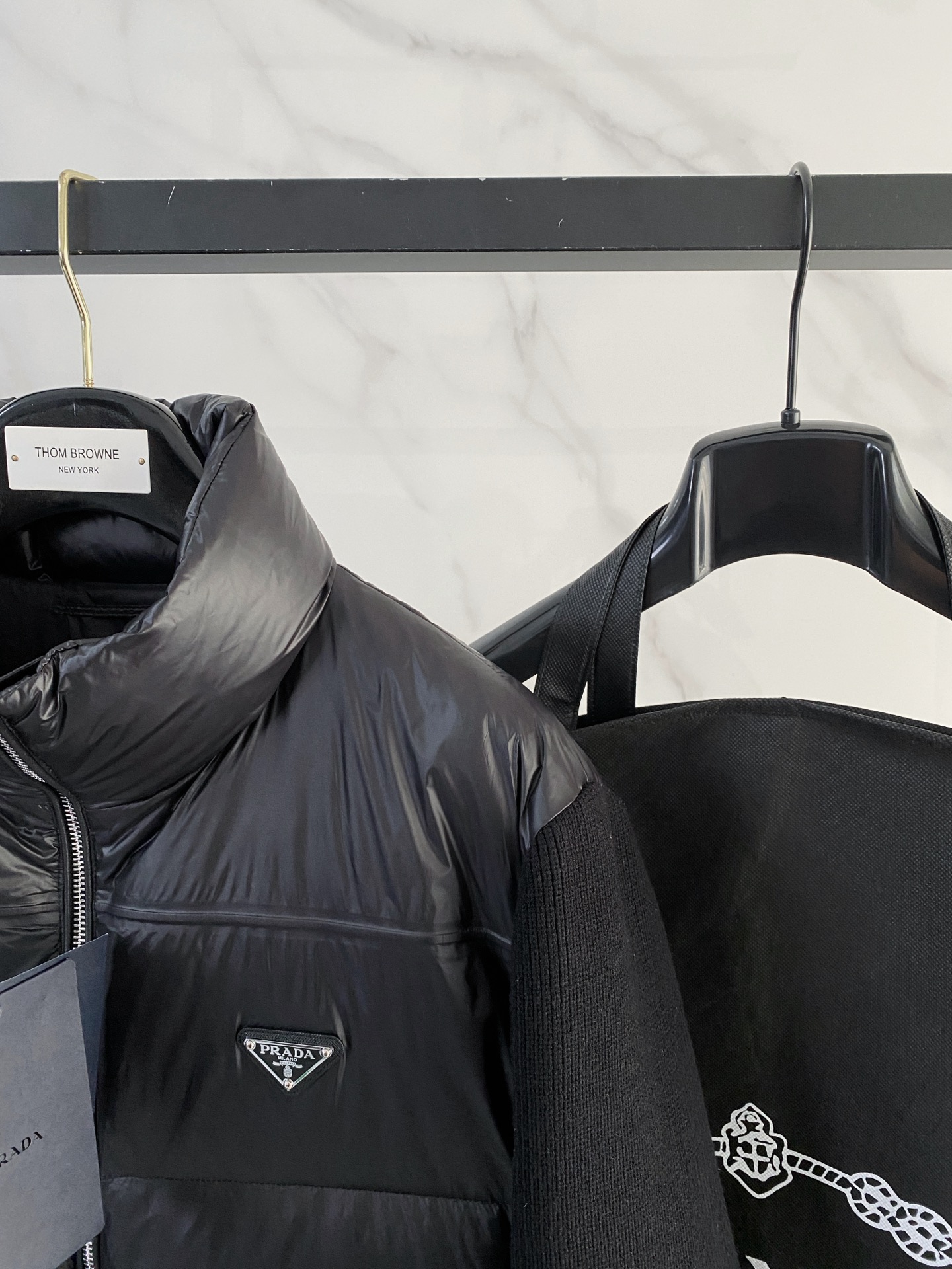 Prada Couple Down Jacket Knitted