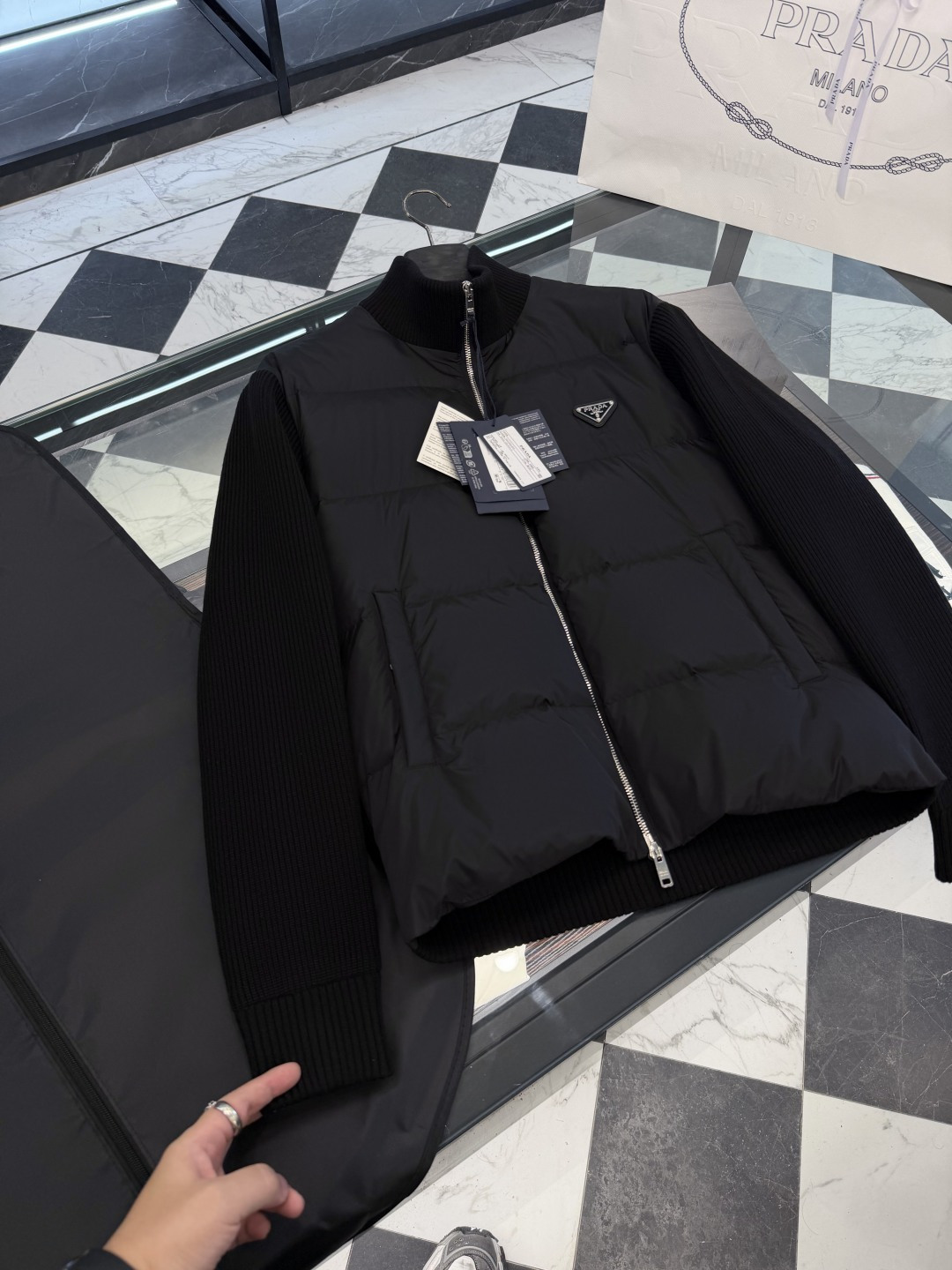 Prada Down Jacket Knitted L