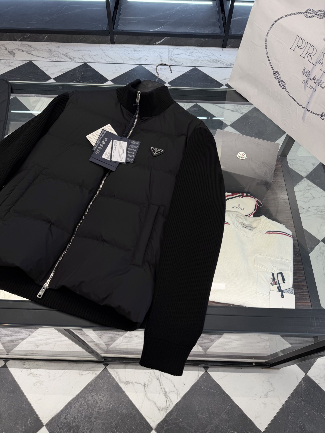 Prada Down Jacket Knitted L