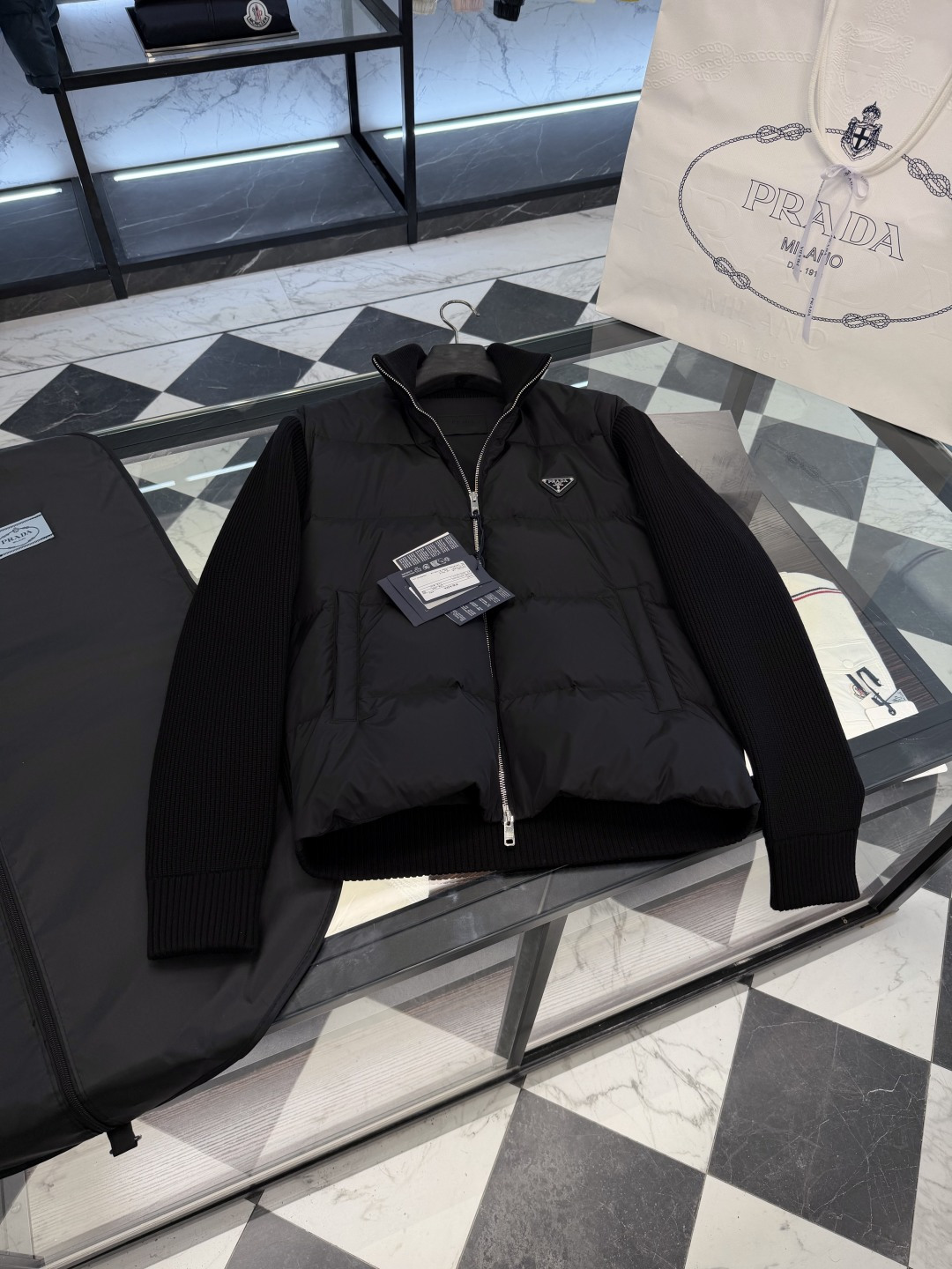 Prada Down Jacket Knitted L