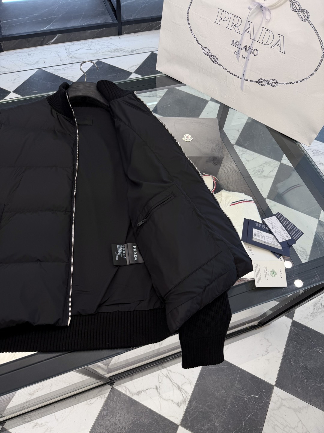 Prada Down Jacket Knitted L