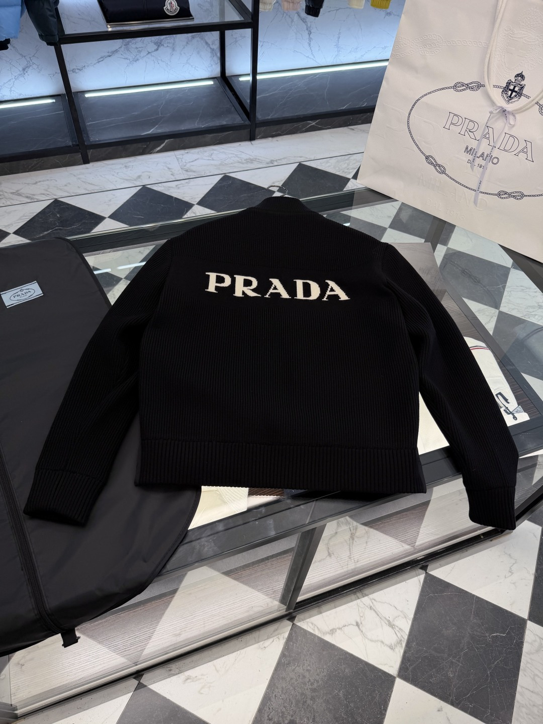 Prada Down Jacket Knitted L