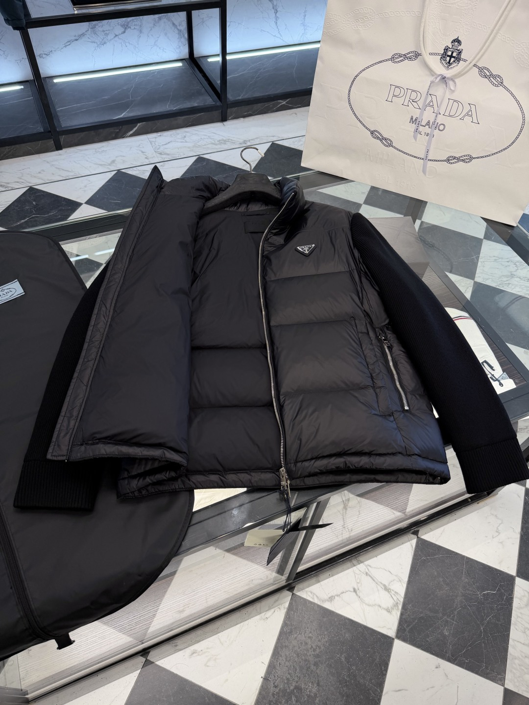 Prada Down Jacket Knitted