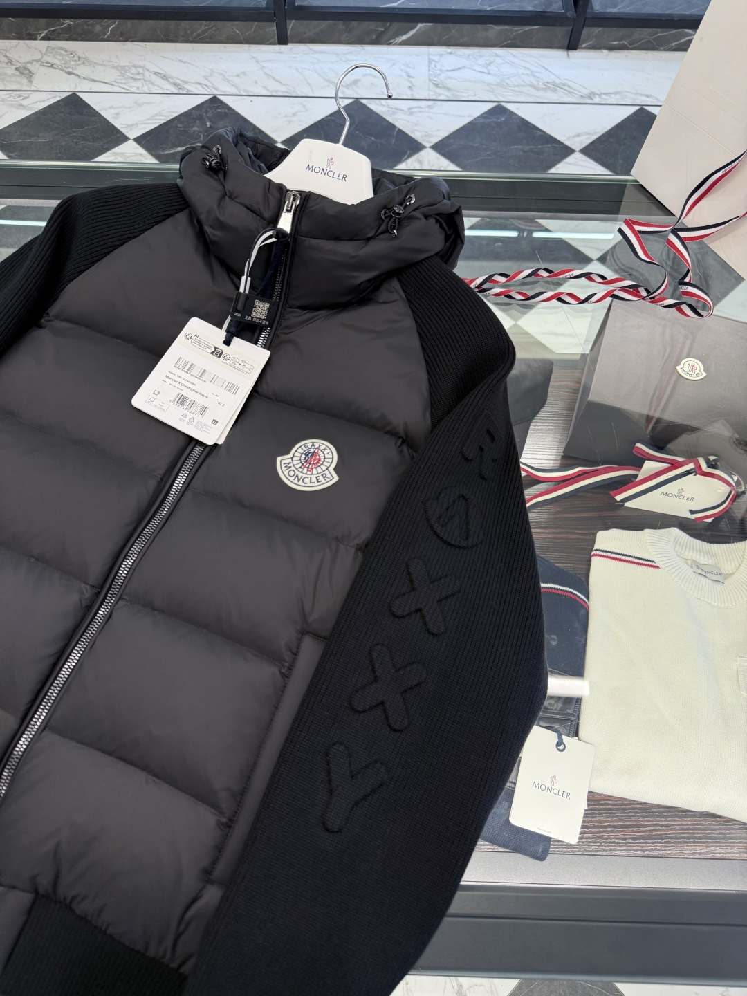 Moncler Female Down Jacket Knitted Hooded S-m-l
