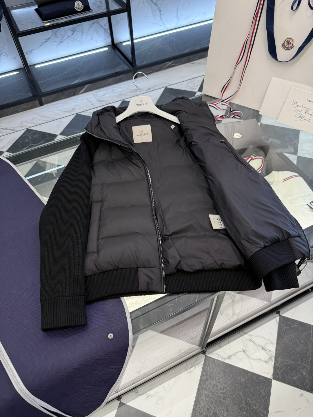 Moncler Female Down Jacket Knitted Hooded S-m-l