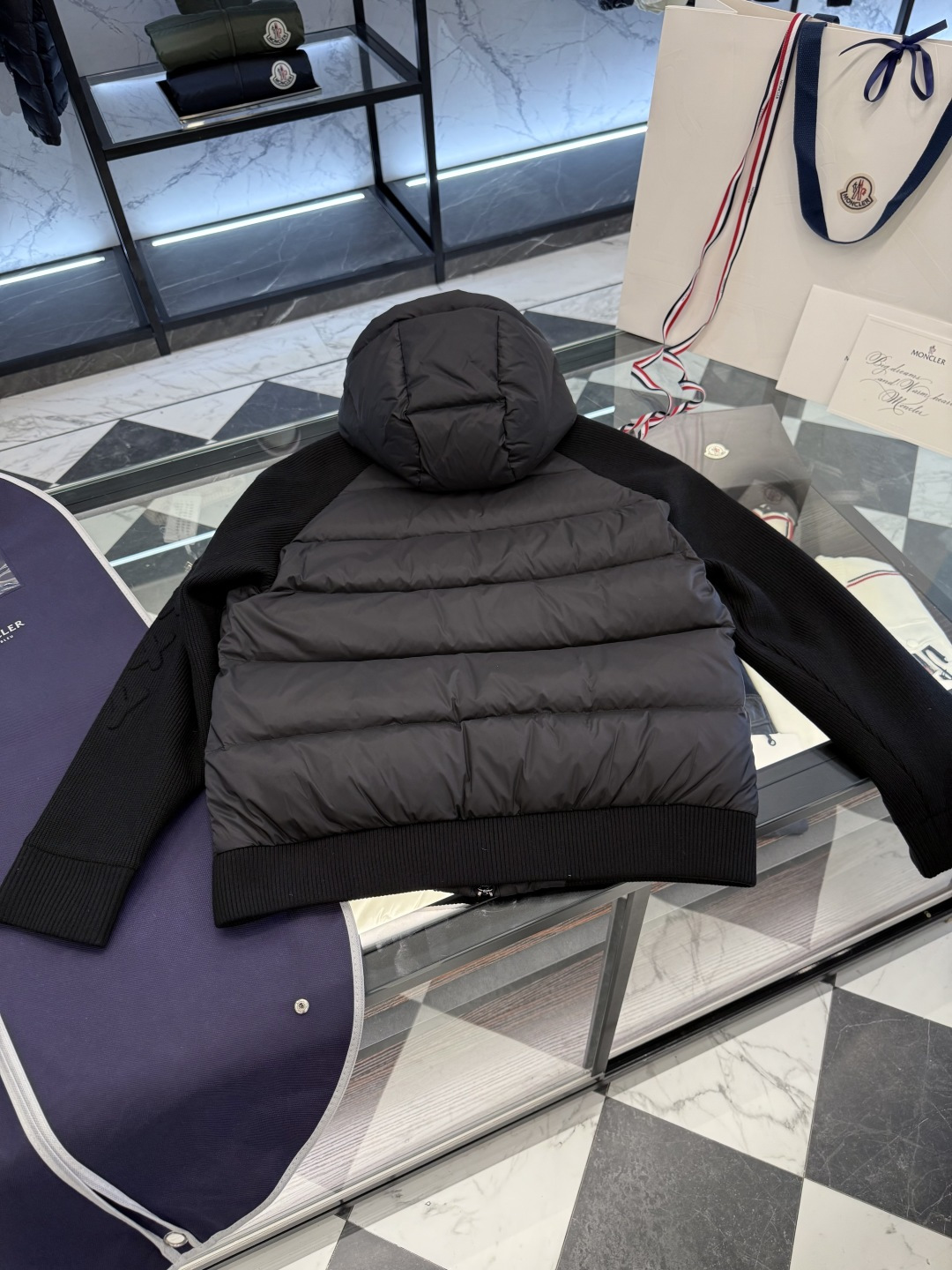 Moncler Female Down Jacket Knitted Hooded S-m-l