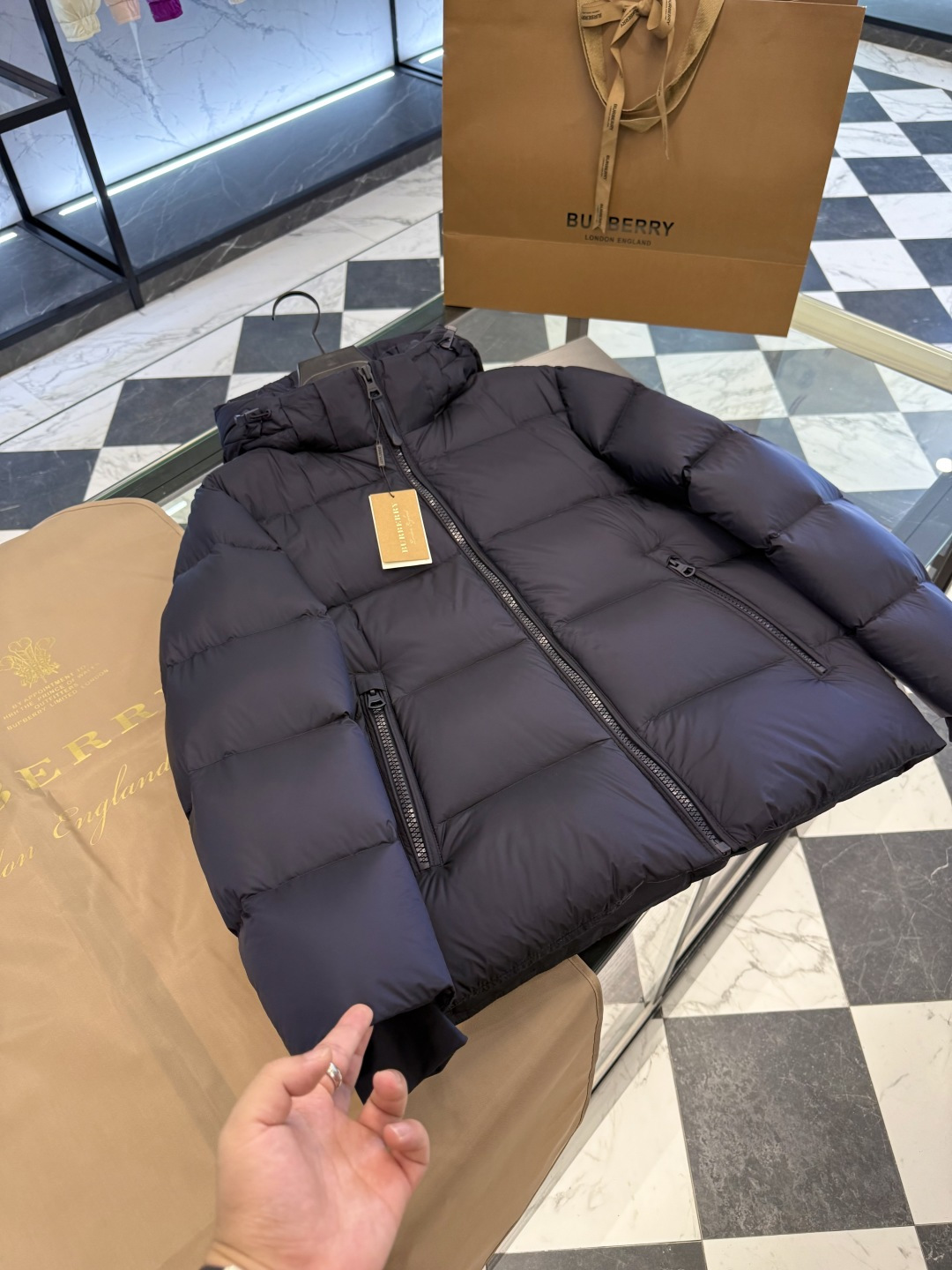 Burberry Down Jacket Hooded L