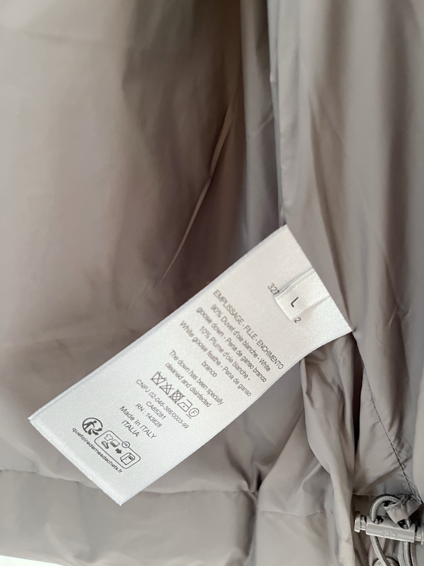 Dior Down Jacket Goose Down