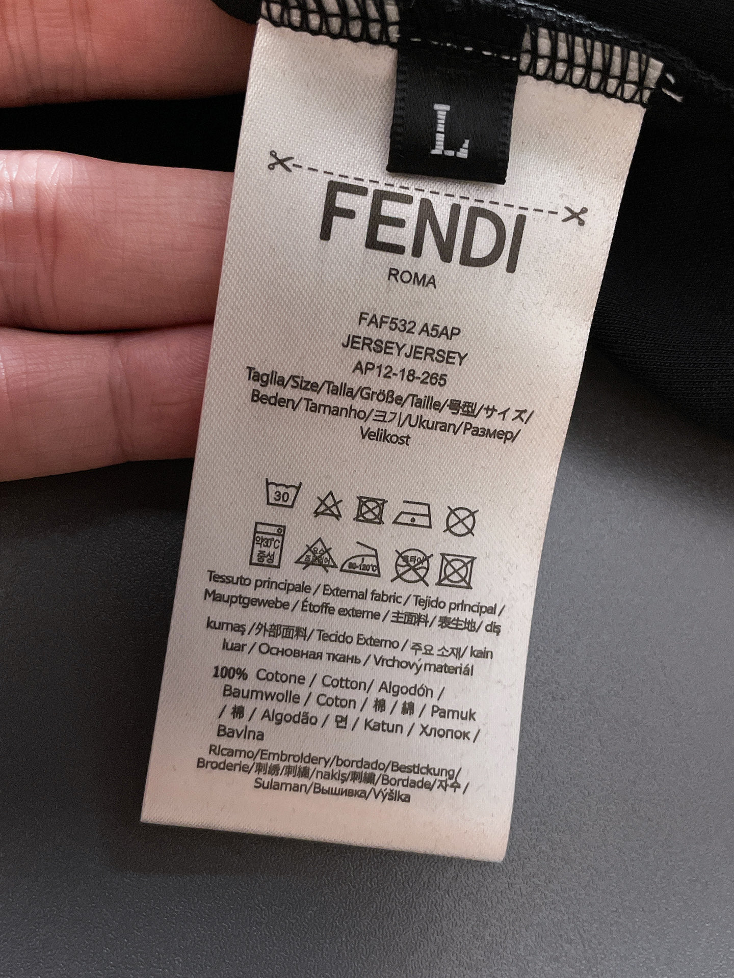 Fendi Male Basic Clothing Cotton S-m-l-xl