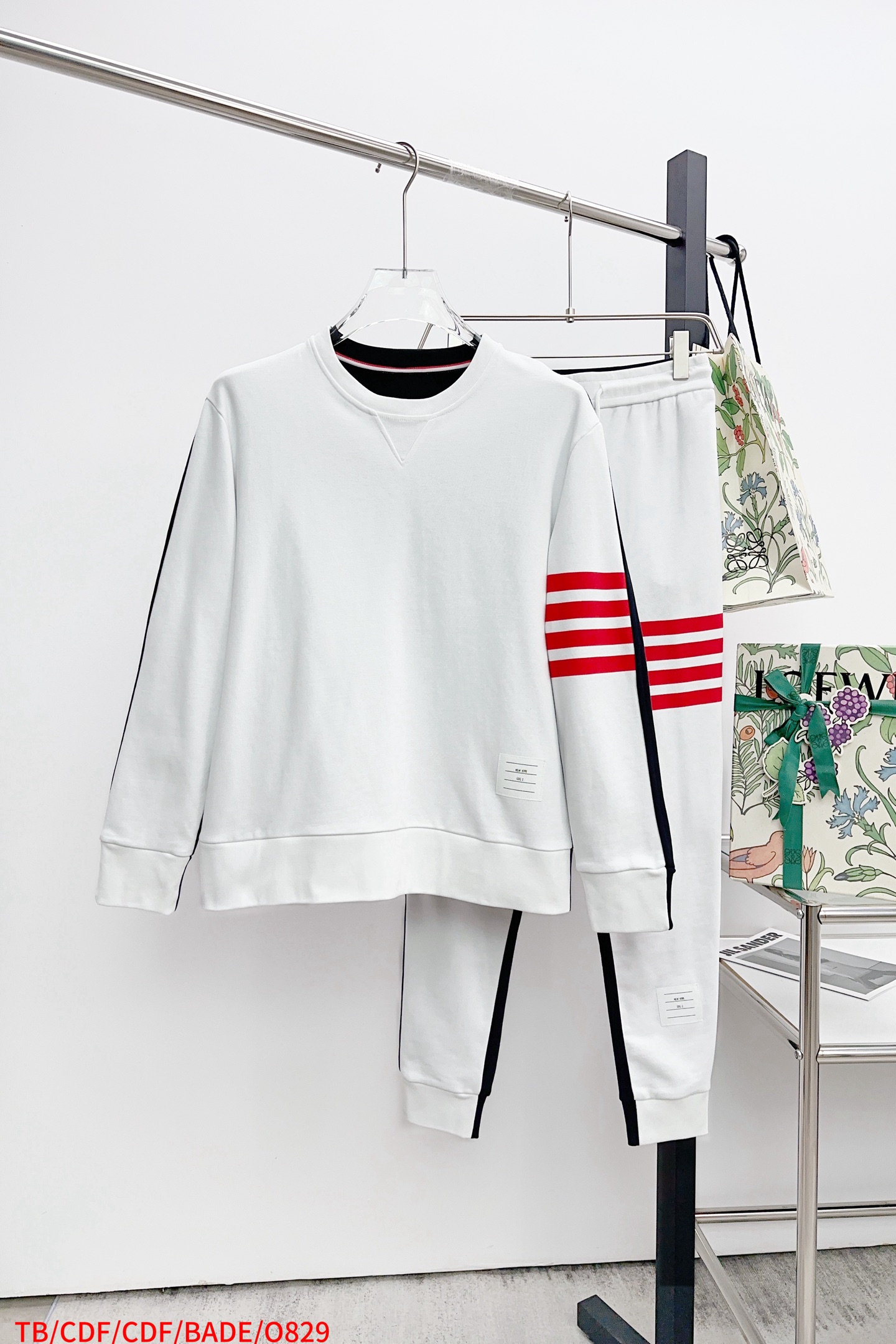 Thom Browne Male Basic Clothing Cotton Red M