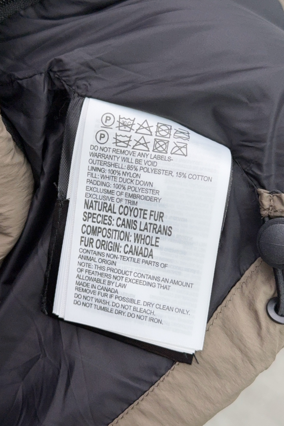 Canada Goose Female Down Jacket Goose Down Black Hooded S-m-l-xl-xxl