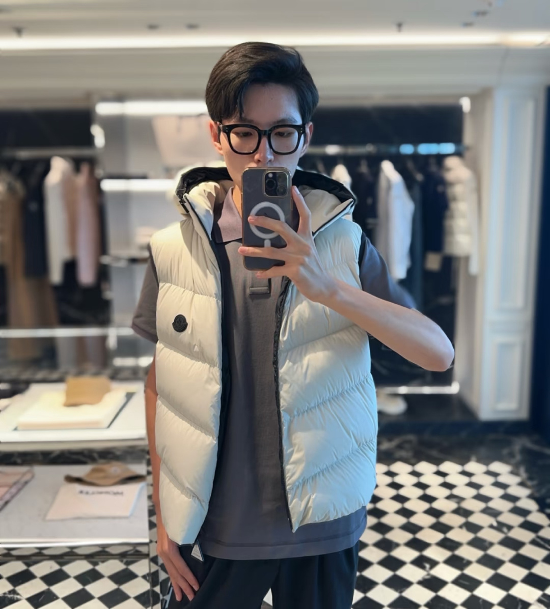Moncler Male Down Vest Hooded S-m-l