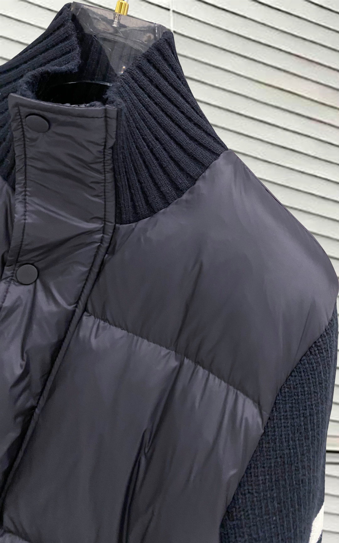 Thom Browne Female Down Jacket Knitted Slim Fit M-xl