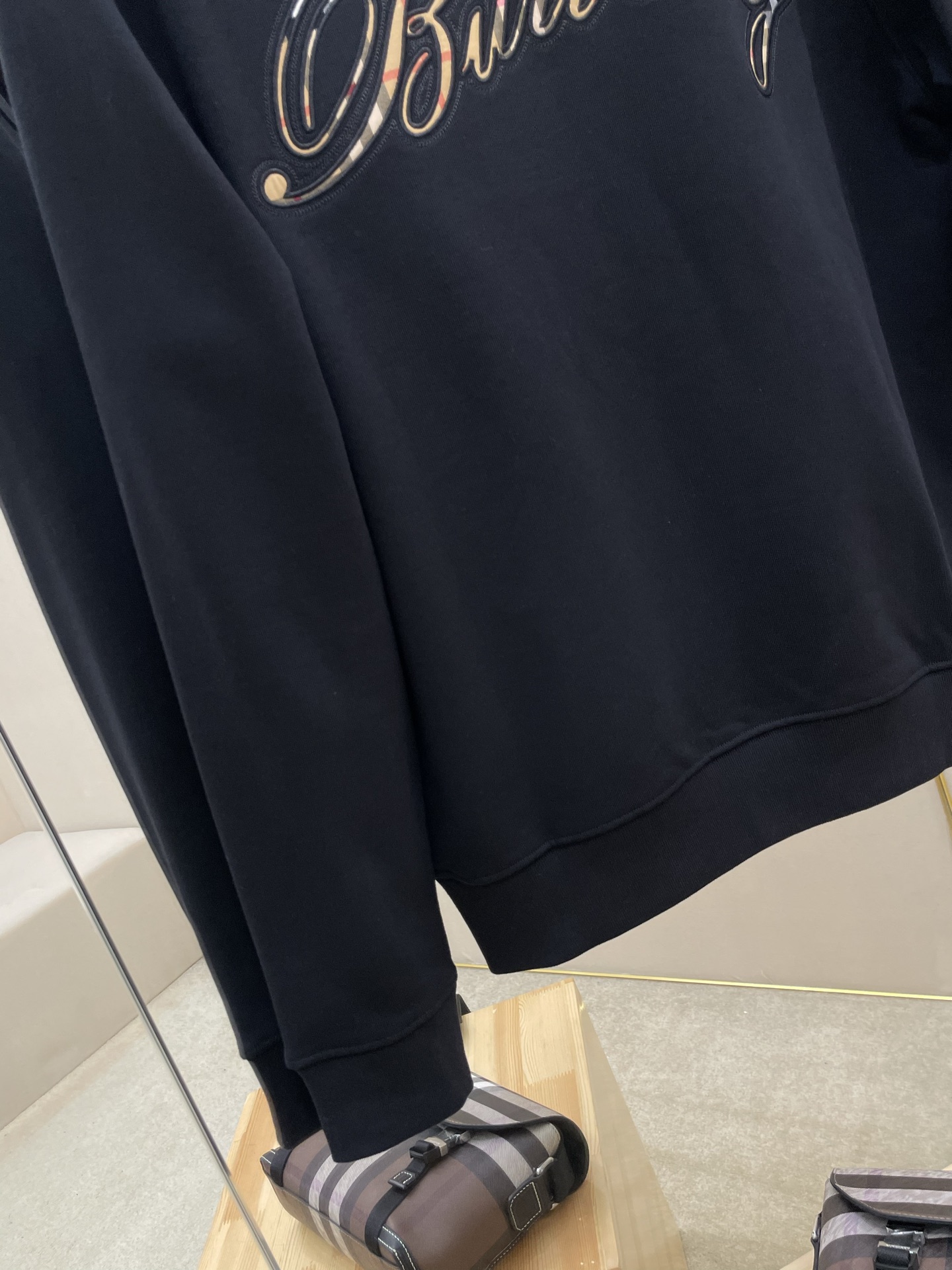 Burberry Hoodie Cotton Black S-m-l-xl
