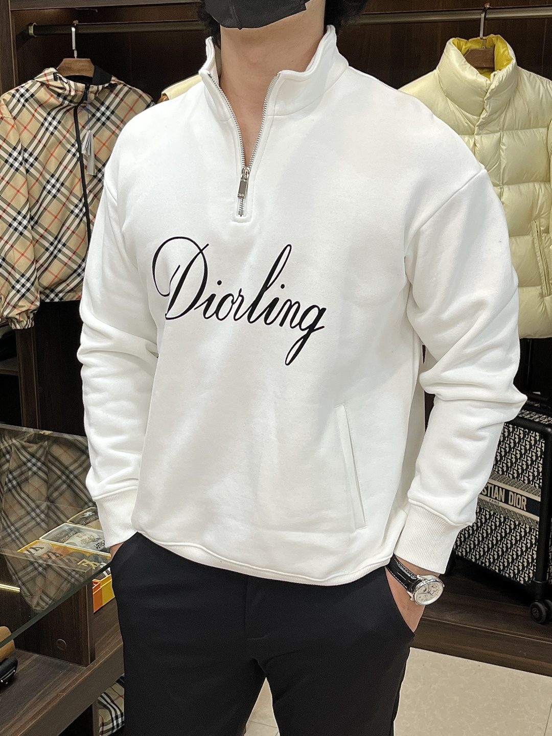 Dior Male Hoodie Cotton Printed S-xl
