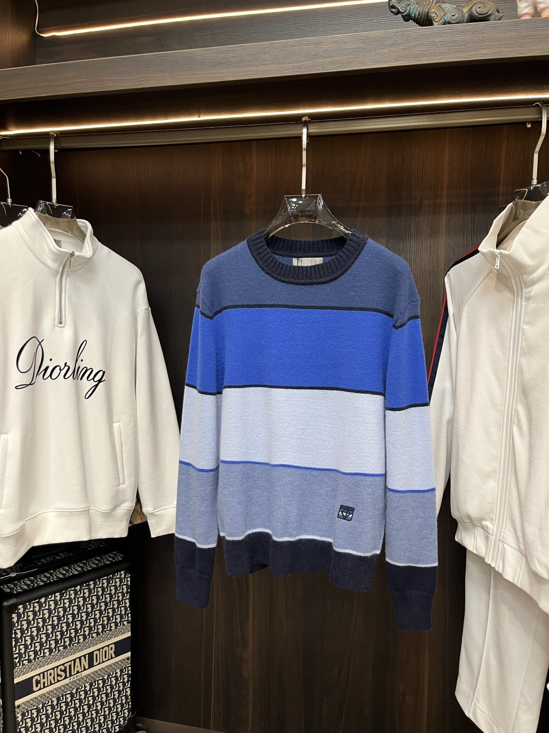 Dior Male Jeans Cotton Blue Striped S-m-l-xl