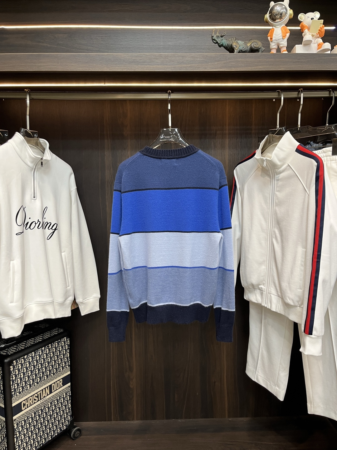 Dior Male Jeans Cotton Blue Striped S-m-l-xl