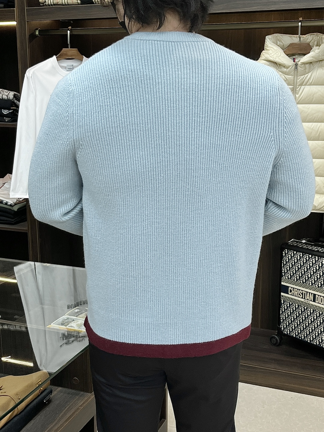 Gucci Couple Basic Clothing Wool Blue S