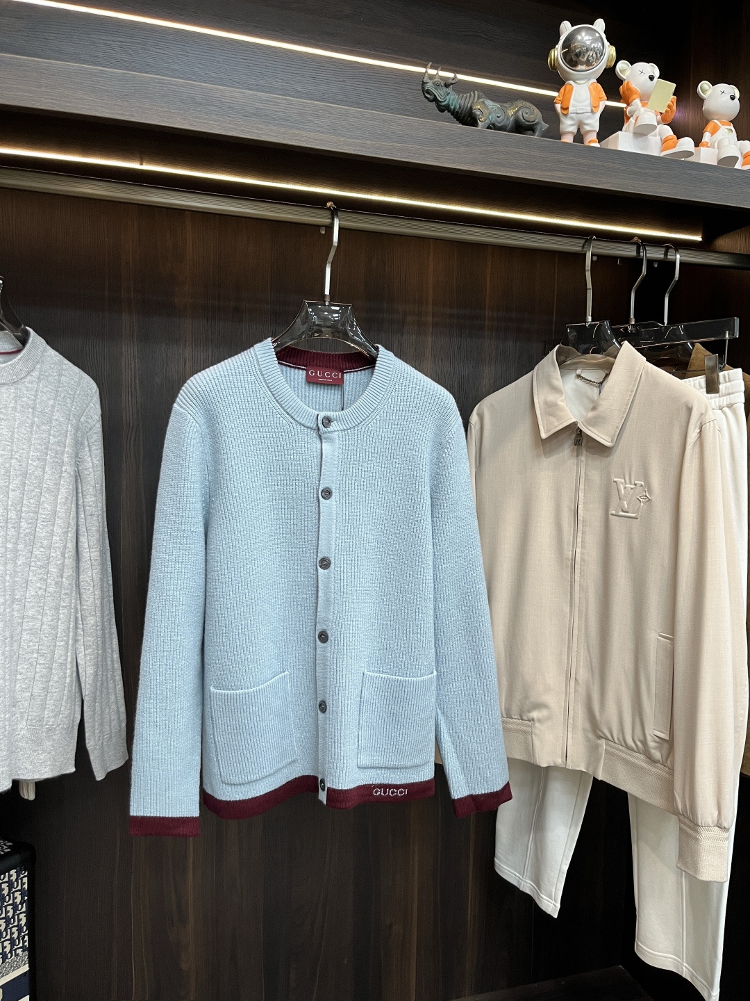 Gucci Couple Basic Clothing Wool Blue S