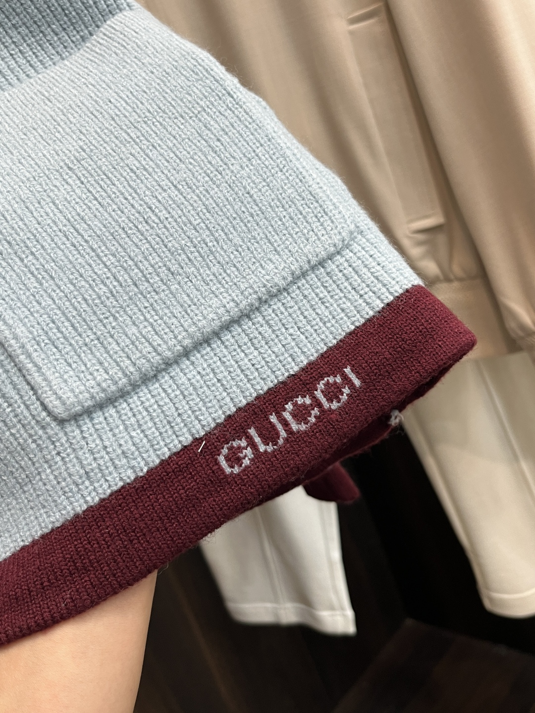 Gucci Couple Basic Clothing Wool Blue S