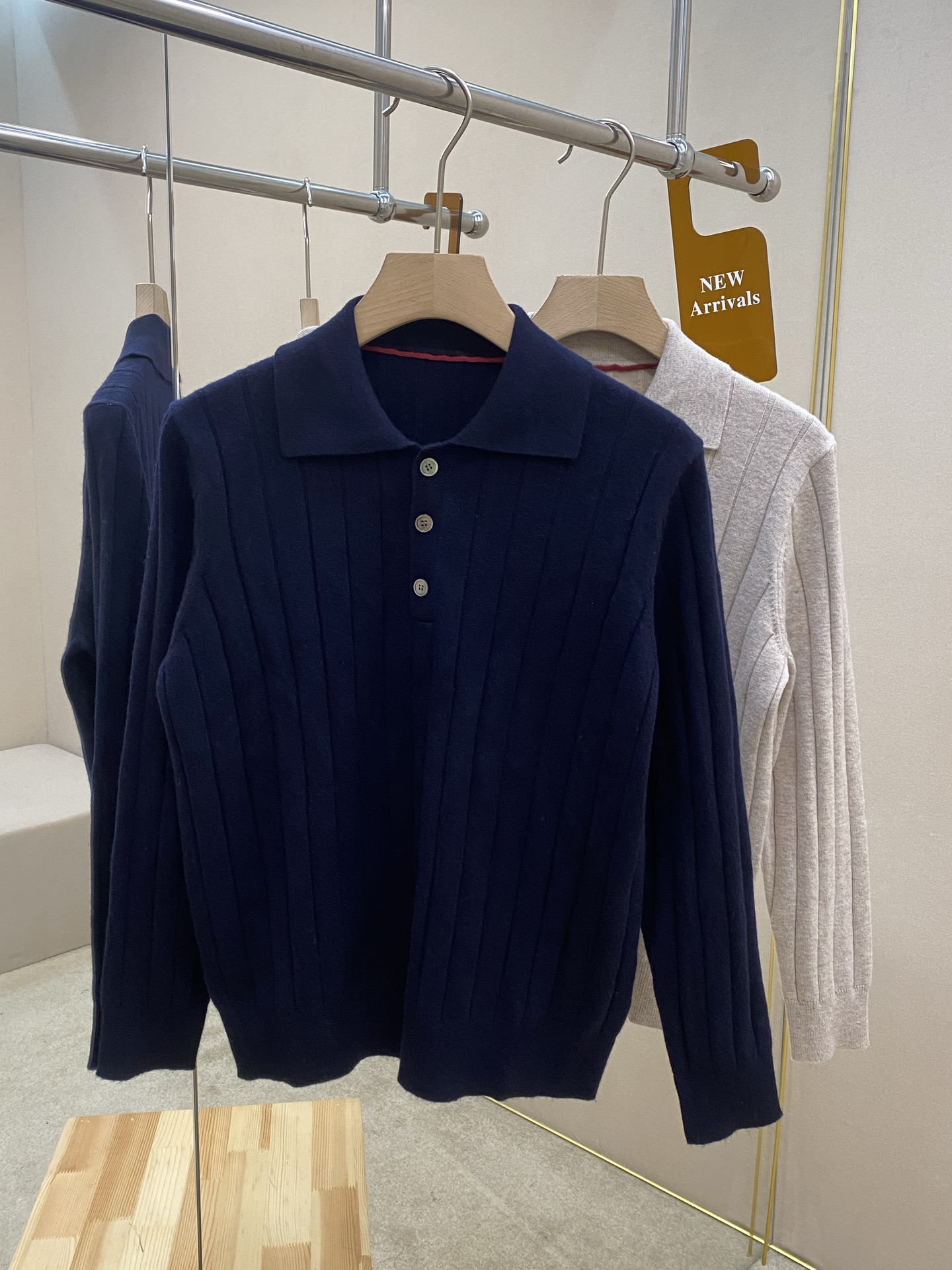 Brunello Cucinelli Couple Basic Clothing Wool Blue S