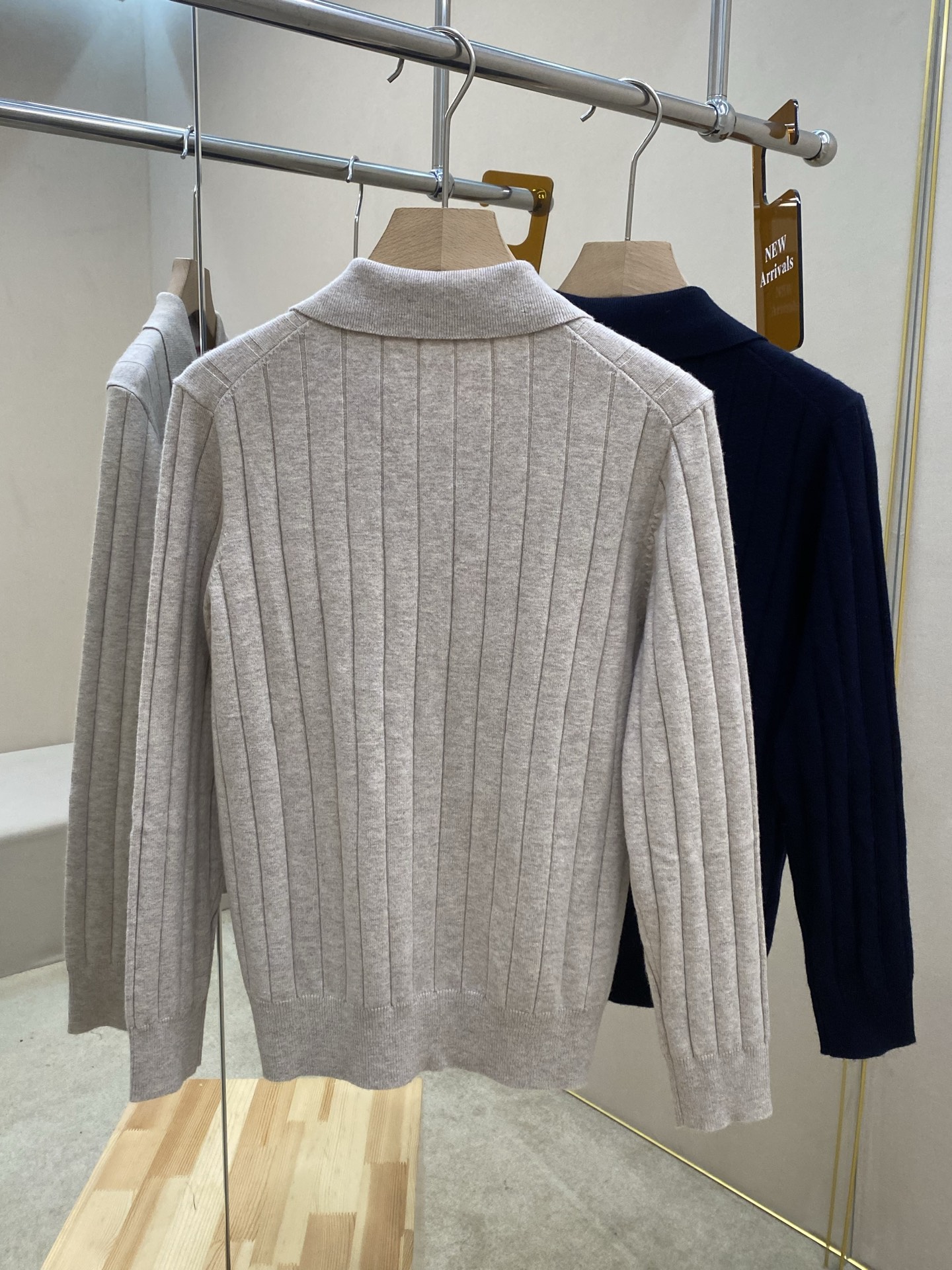 Brunello Cucinelli Couple Basic Clothing Wool Blue S