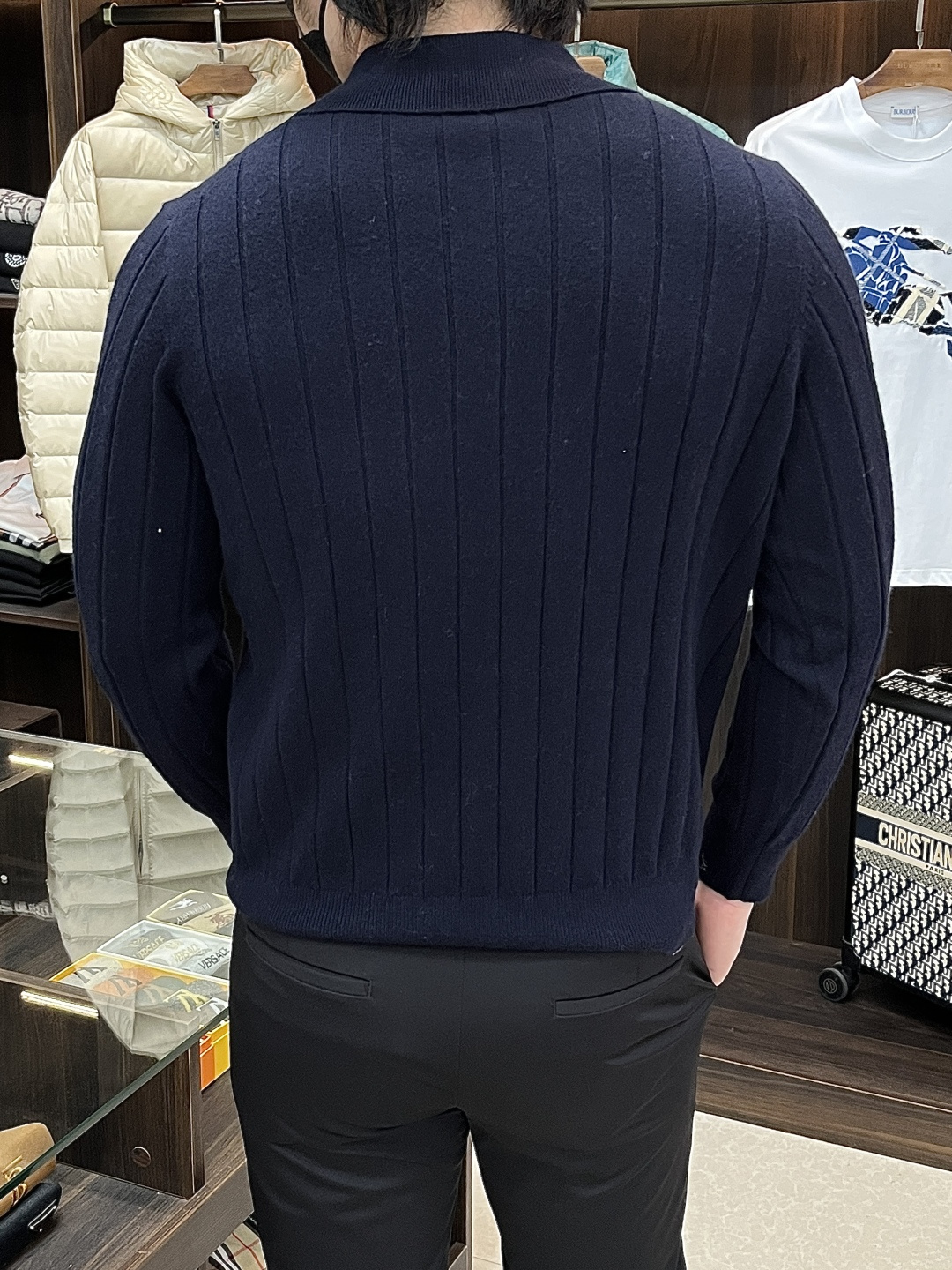 Brunello Cucinelli Couple Basic Clothing Wool Blue S