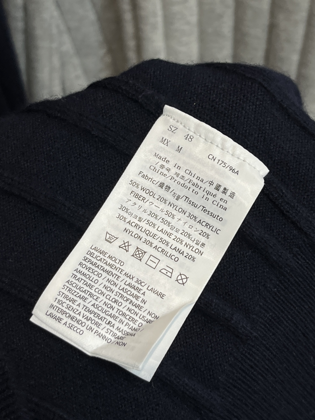 Brunello Cucinelli Couple Basic Clothing Wool Blue S