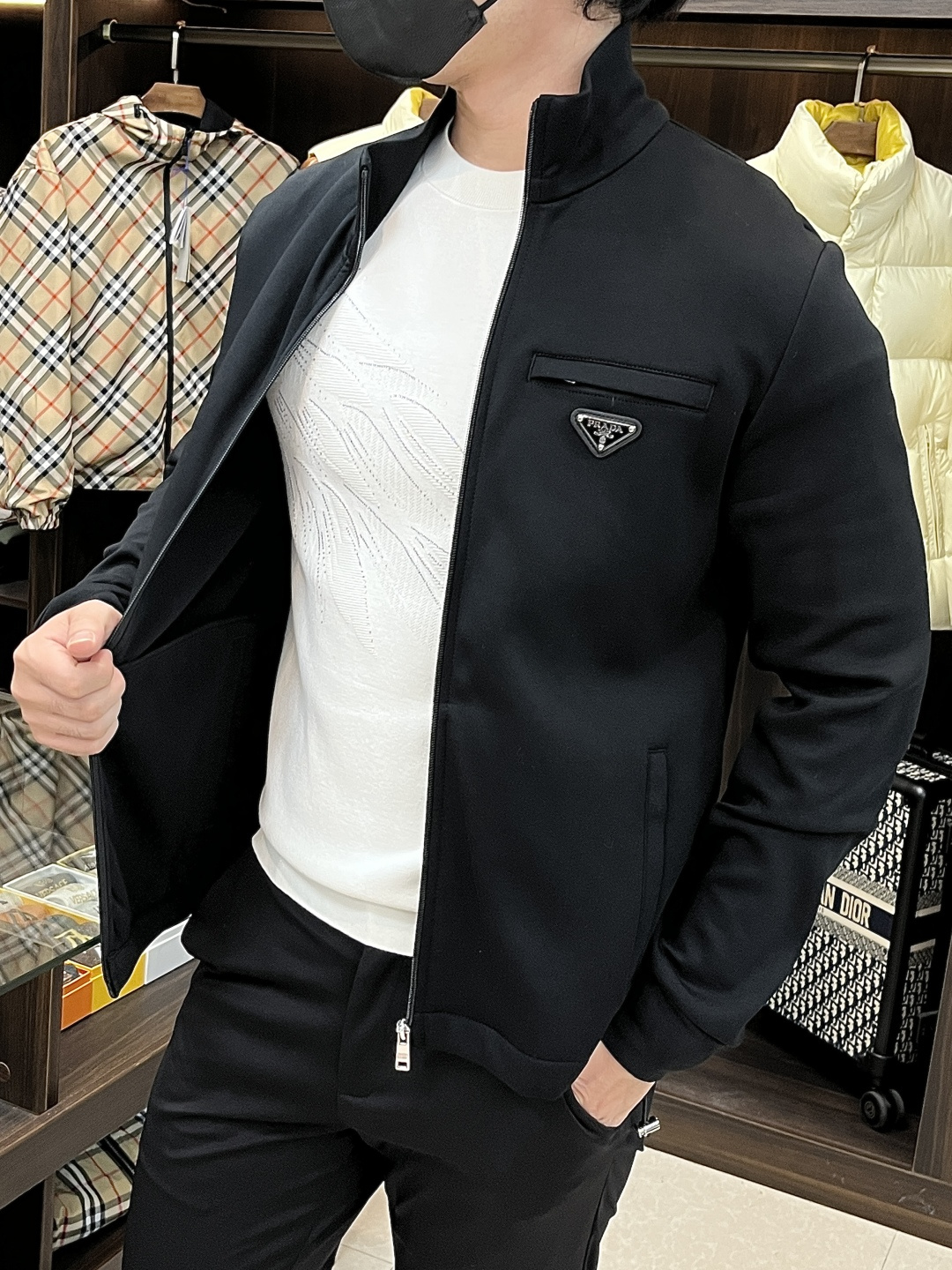 Prada Jacket Black S-m-l-xl