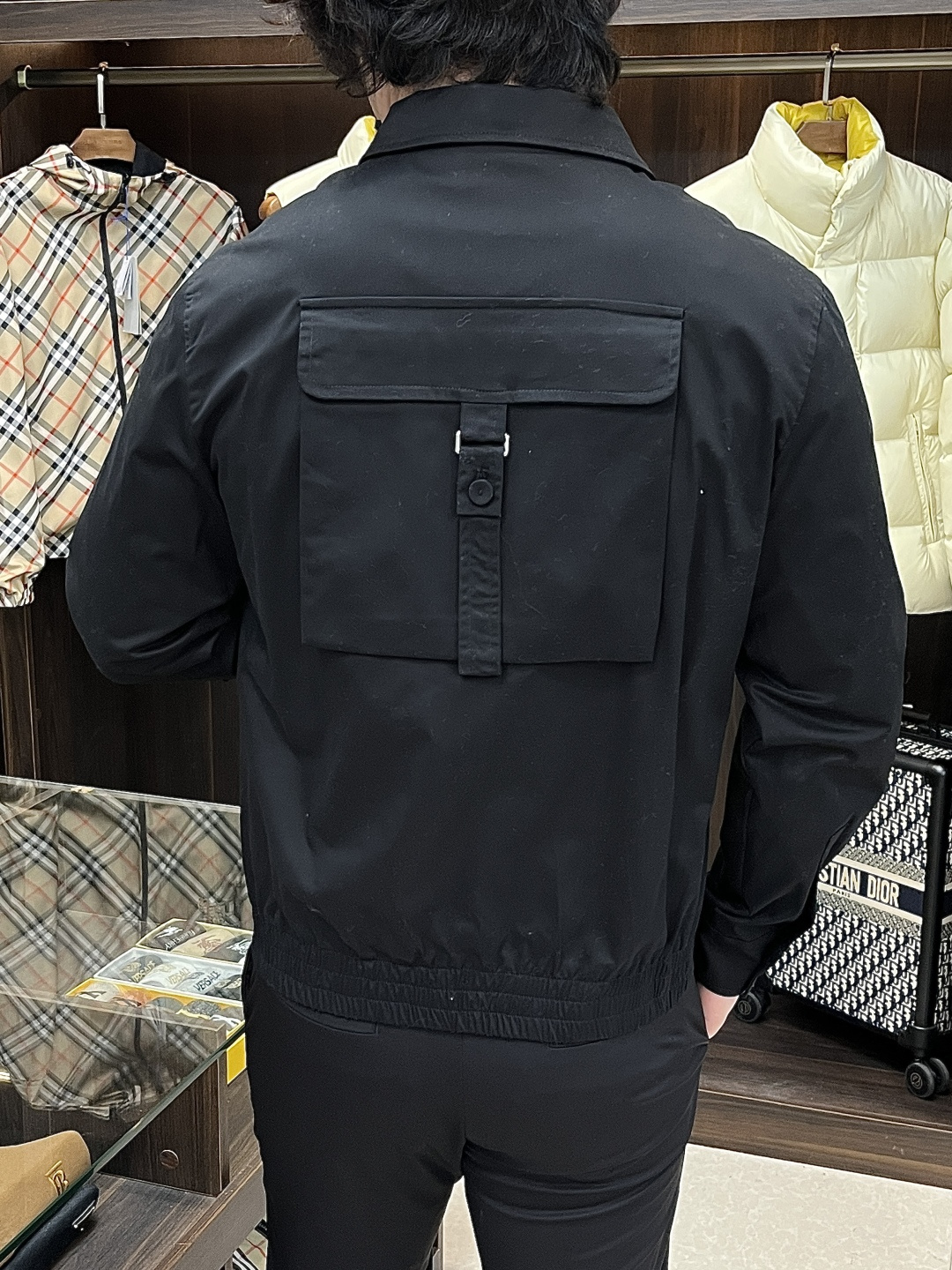 Dior Male Jacket Cotton Black S