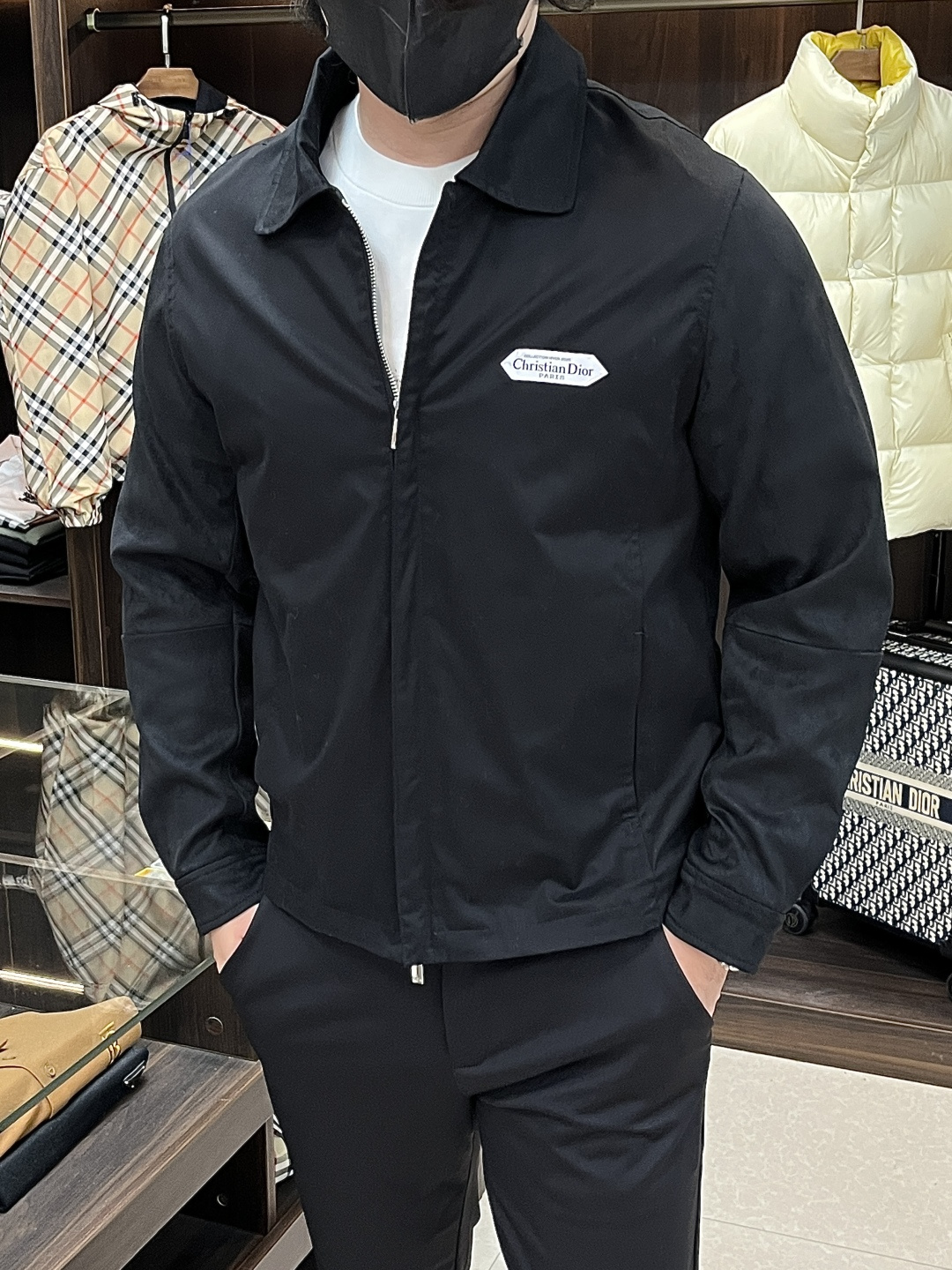 Dior Male Jacket Cotton Black S