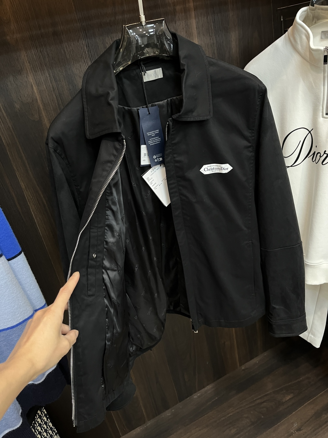 Dior Male Jacket Cotton Black S