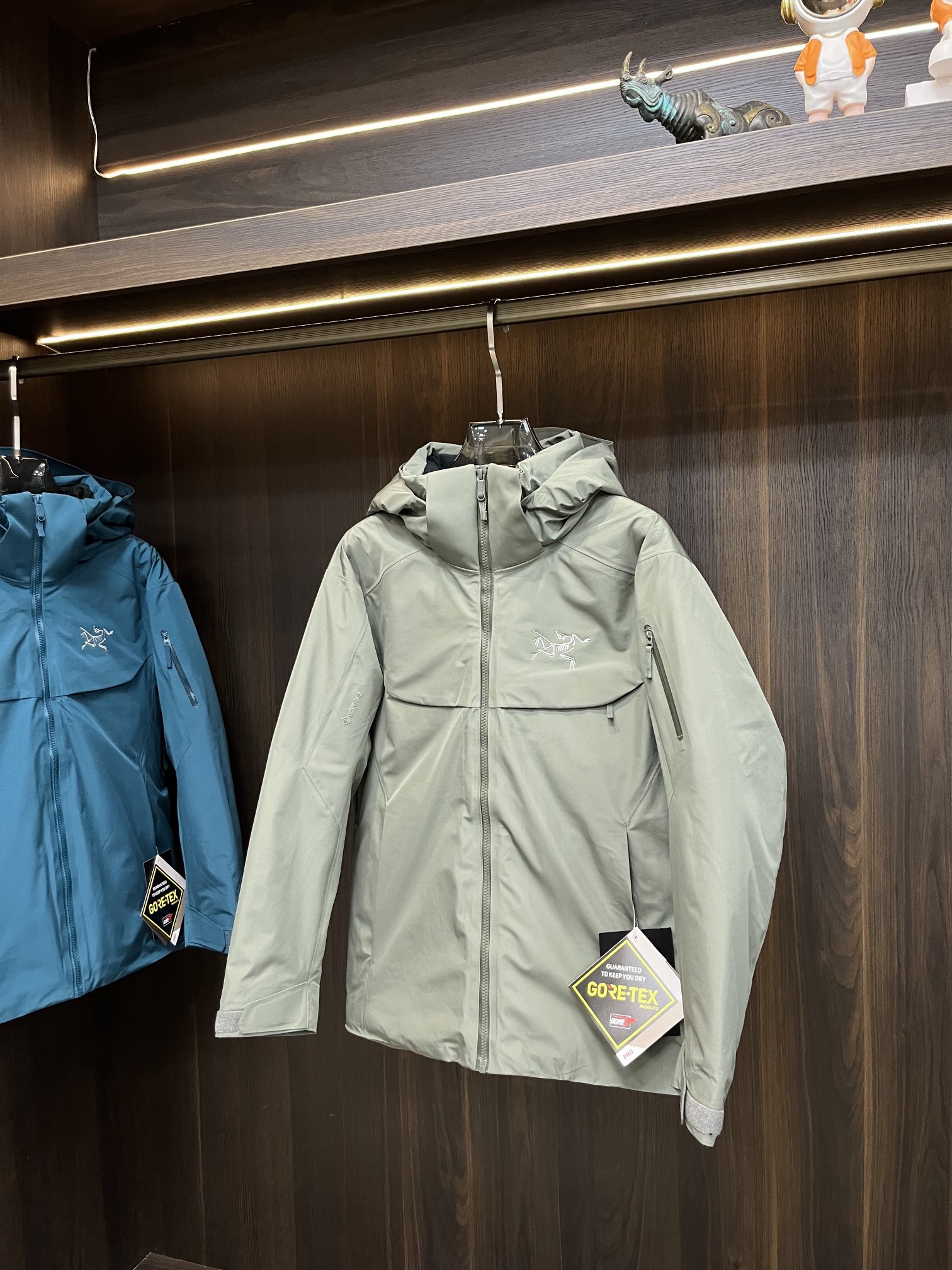Arcteryx Couple Down Jacket White Duck Down Black Hooded S-m-l-xl