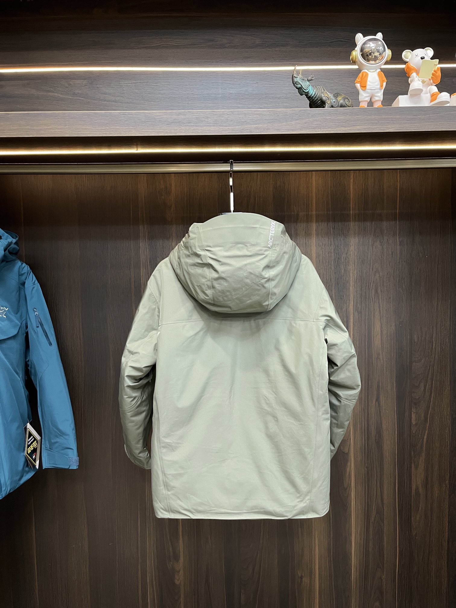 Arcteryx Couple Down Jacket White Duck Down Black Hooded S-m-l-xl
