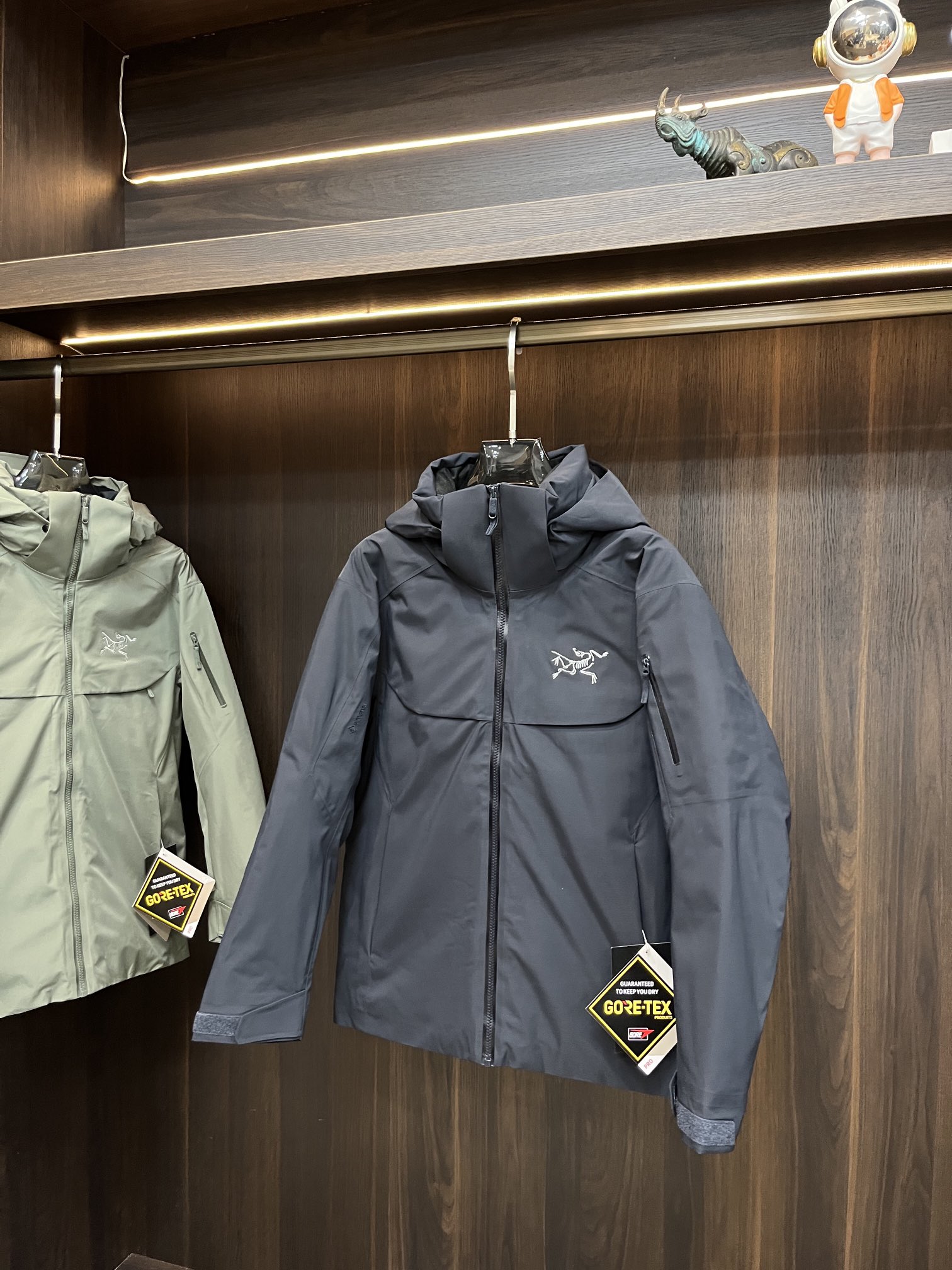 Arcteryx Couple Down Jacket White Duck Down Black Hooded S-m-l-xl
