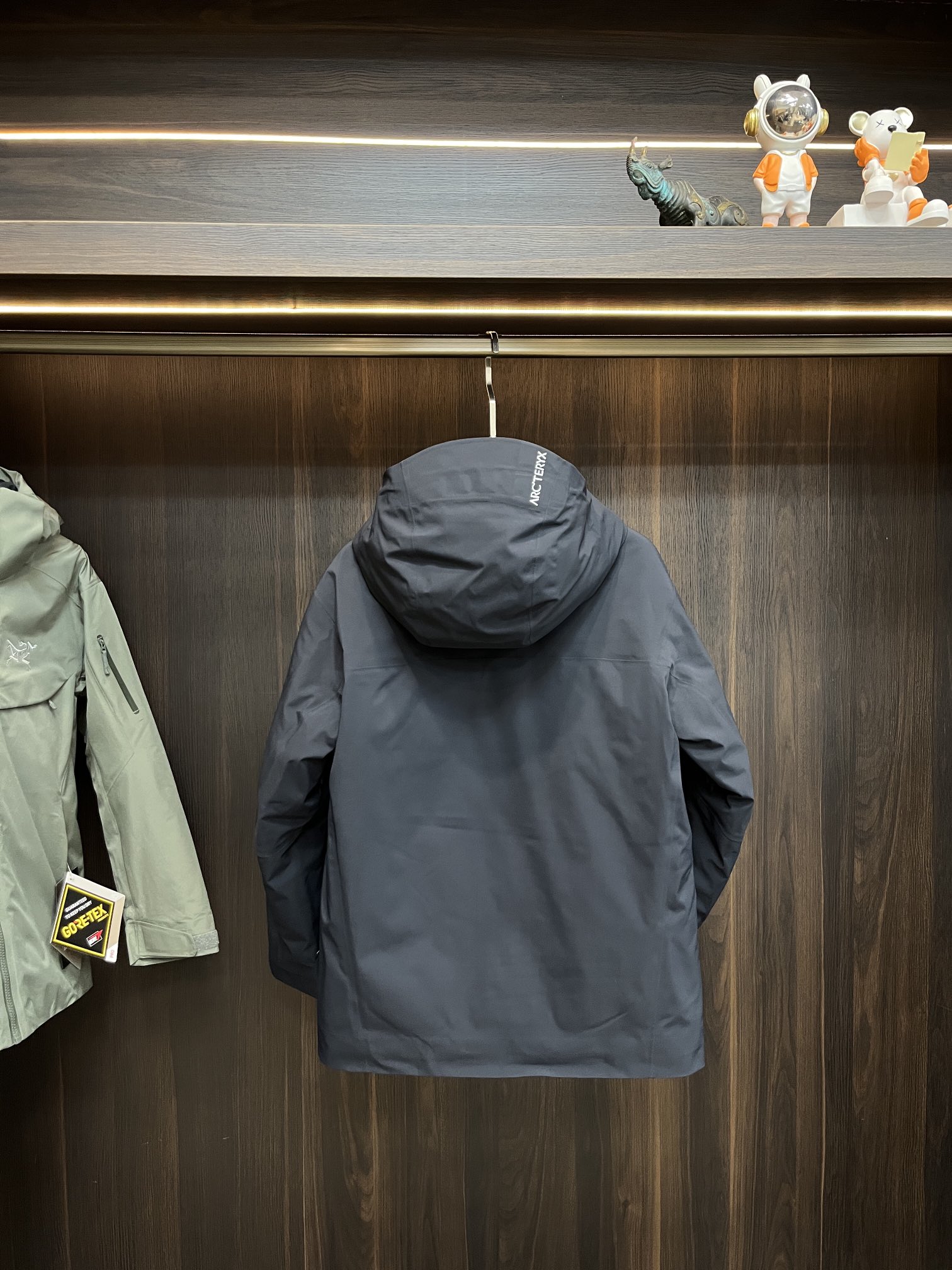 Arcteryx Couple Down Jacket White Duck Down Black Hooded S-m-l-xl