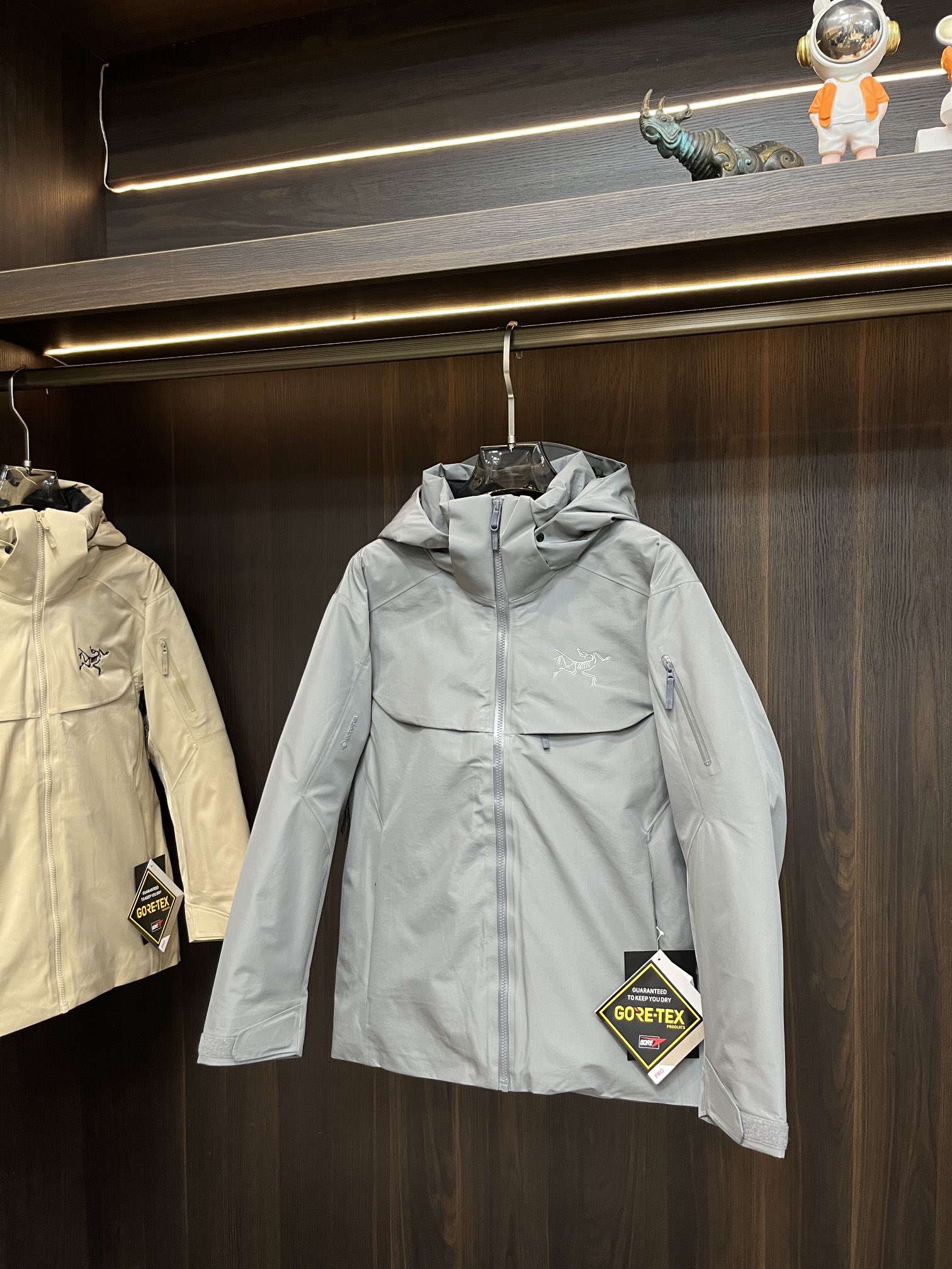 Arcteryx Couple Down Jacket White Duck Down Black Hooded S-m-l-xl
