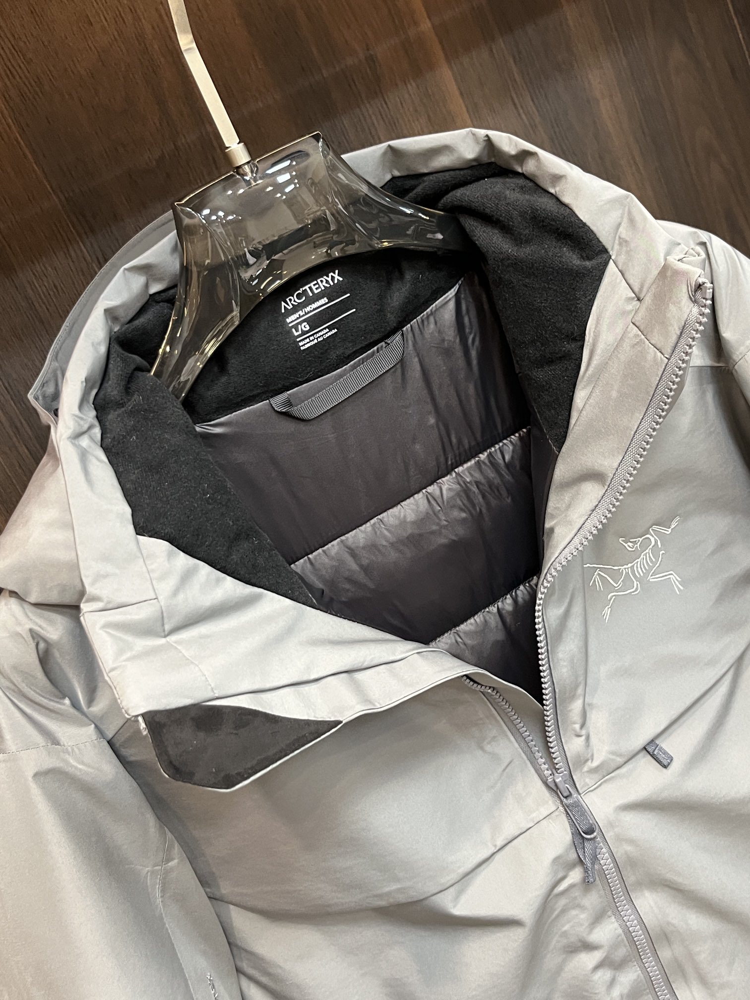 Arcteryx Couple Down Jacket White Duck Down Black Hooded S-m-l-xl