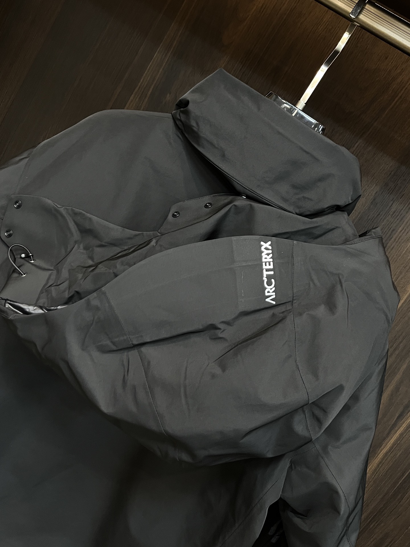 Arcteryx Couple Down Jacket White Duck Down Black Hooded S-m-l-xl