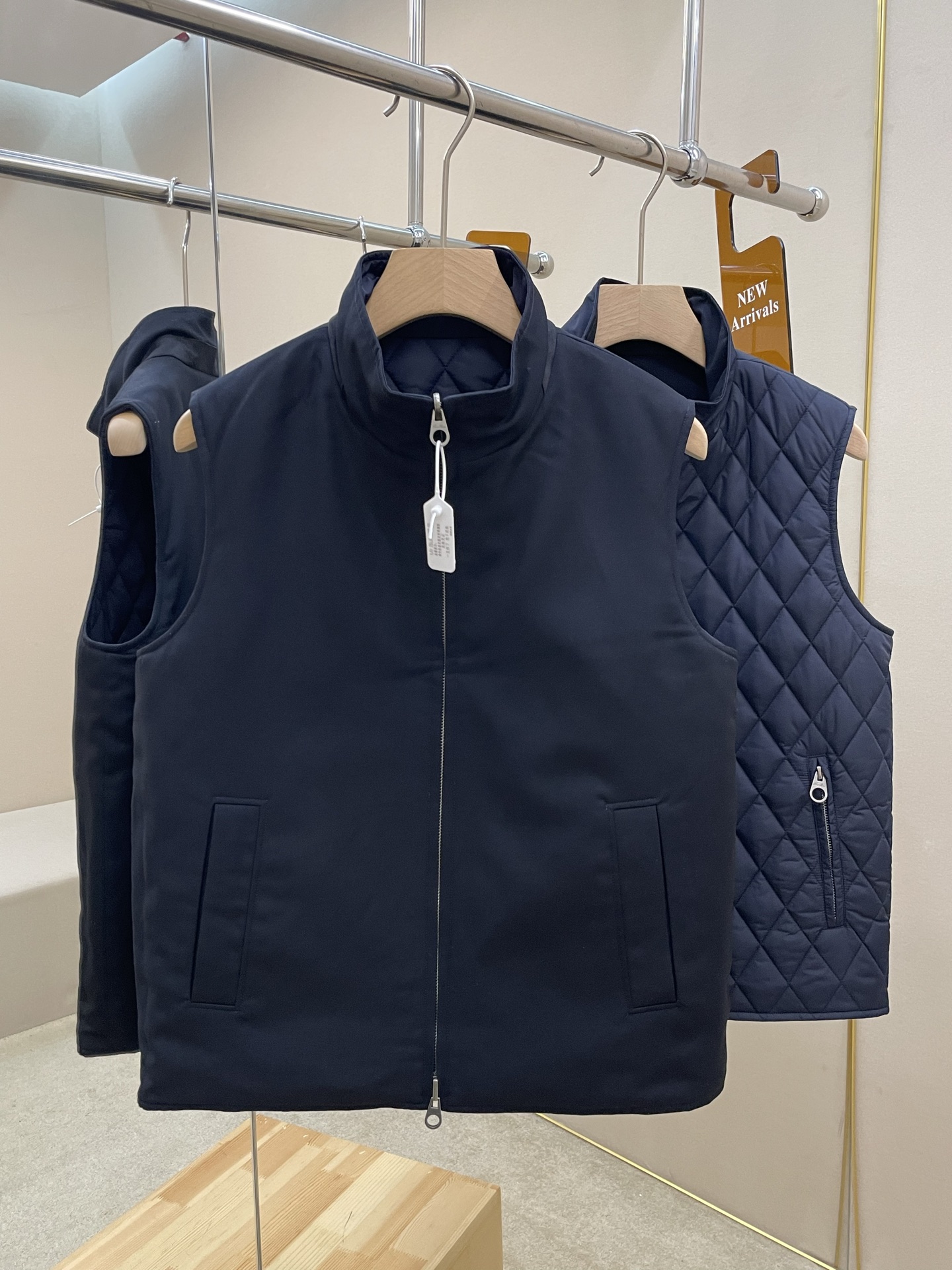 Loro Piana Male Vest Wool Blue L
