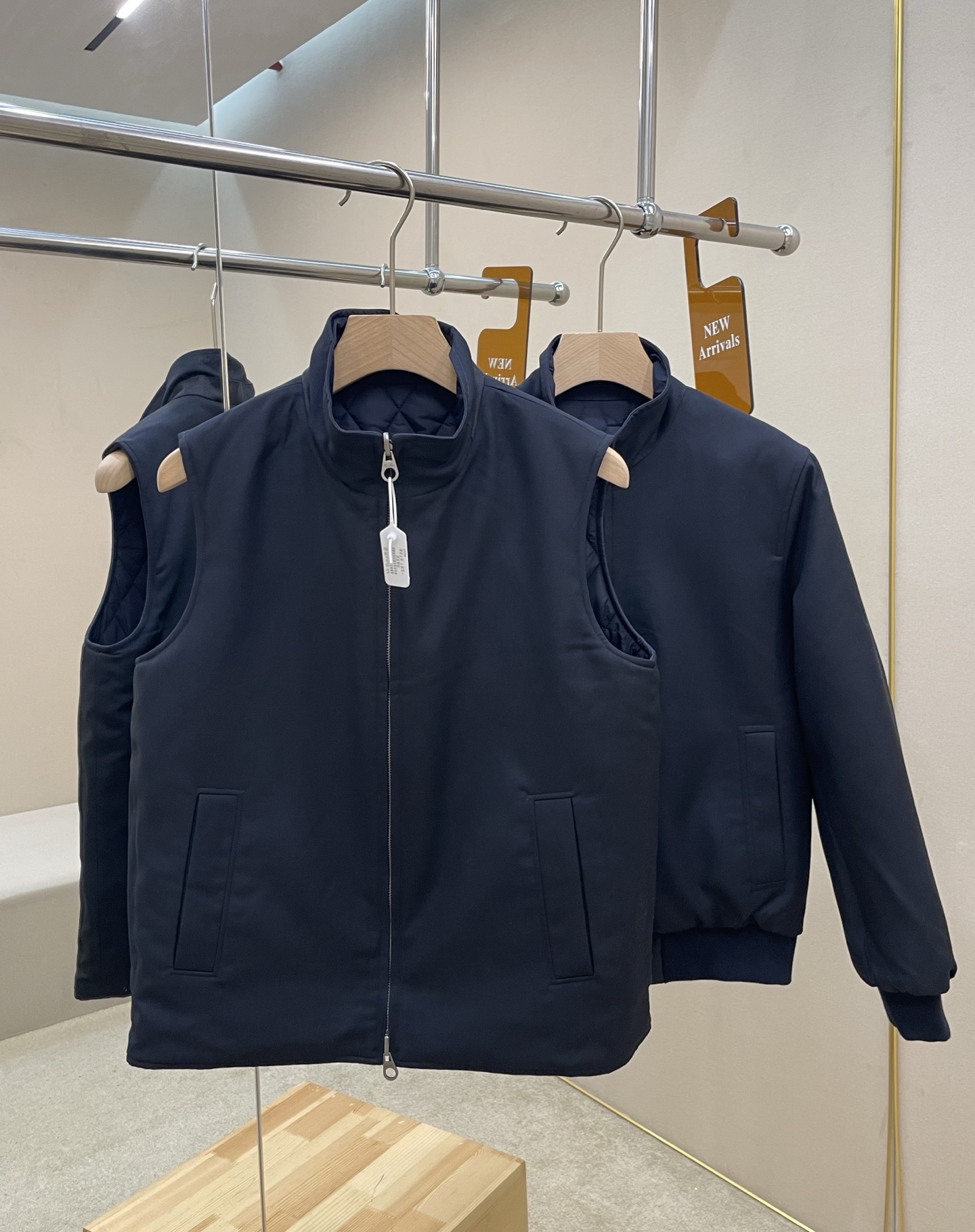 Loro Piana Male Vest Wool Blue L