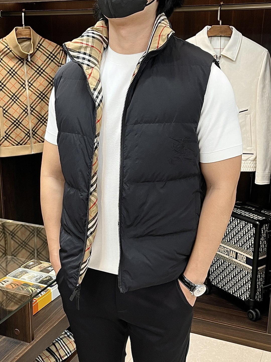 Burberry Male Down Jacket Cotton Slim Fit M-l-xl