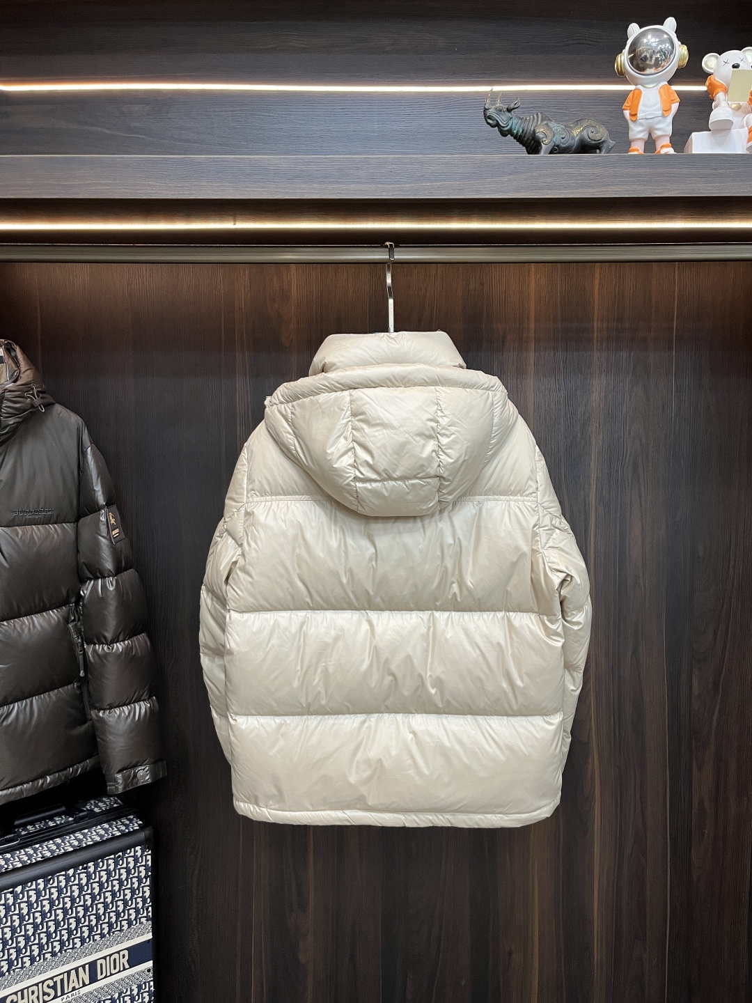 Burberry Male Down Jacket Goose Down Black Hooded M-l-xl
